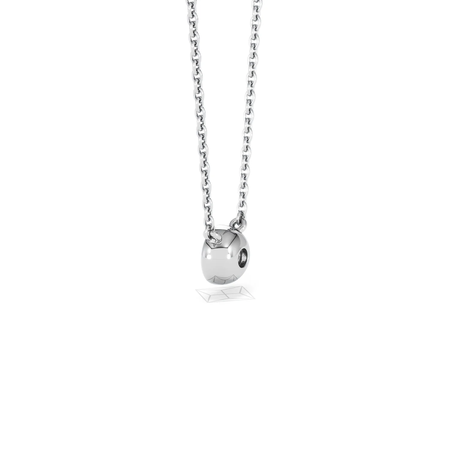 Horizon Round Cut Lab Diamond Solitaire Necklace 0.25ct H/SI in 925 Silver - Image 64