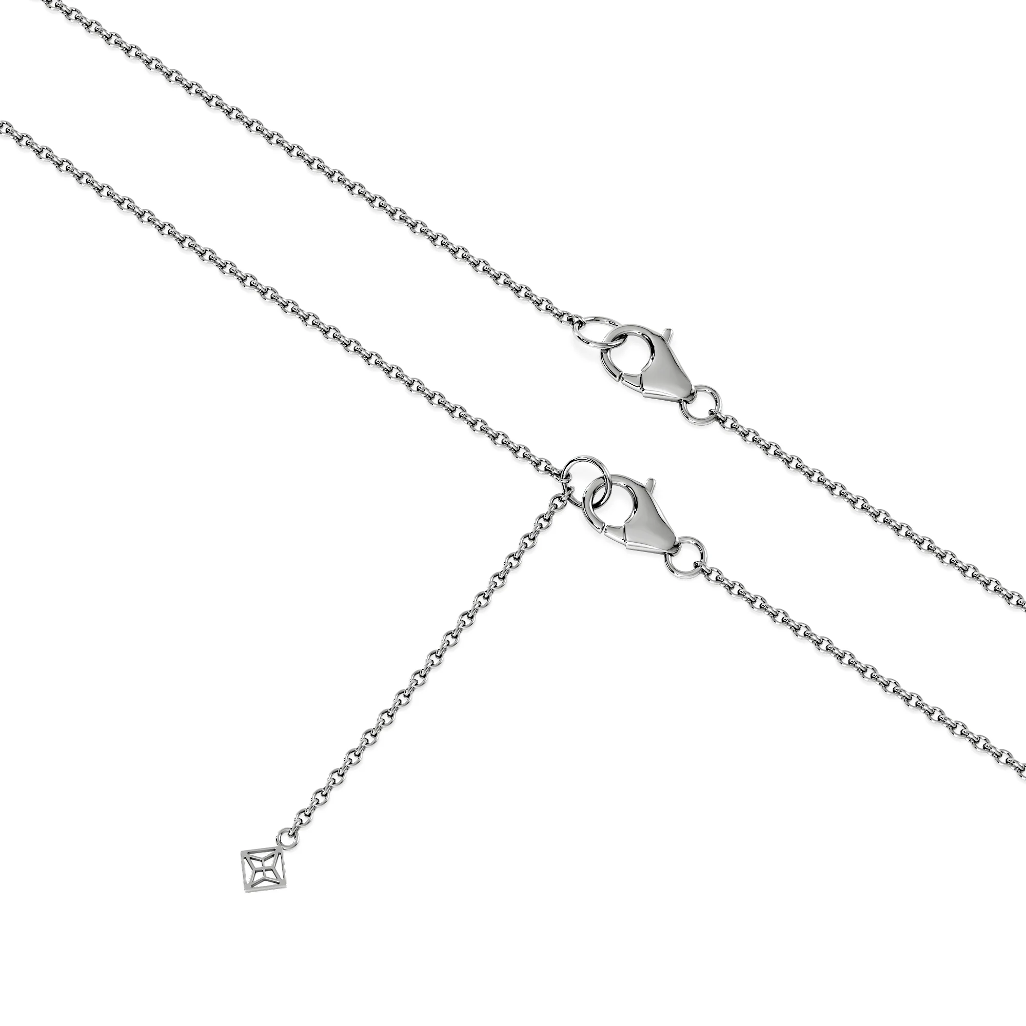 Horizon Round Cut Lab Diamond Solitaire Necklace 0.25ct H/SI in 925 Silver - Image 8