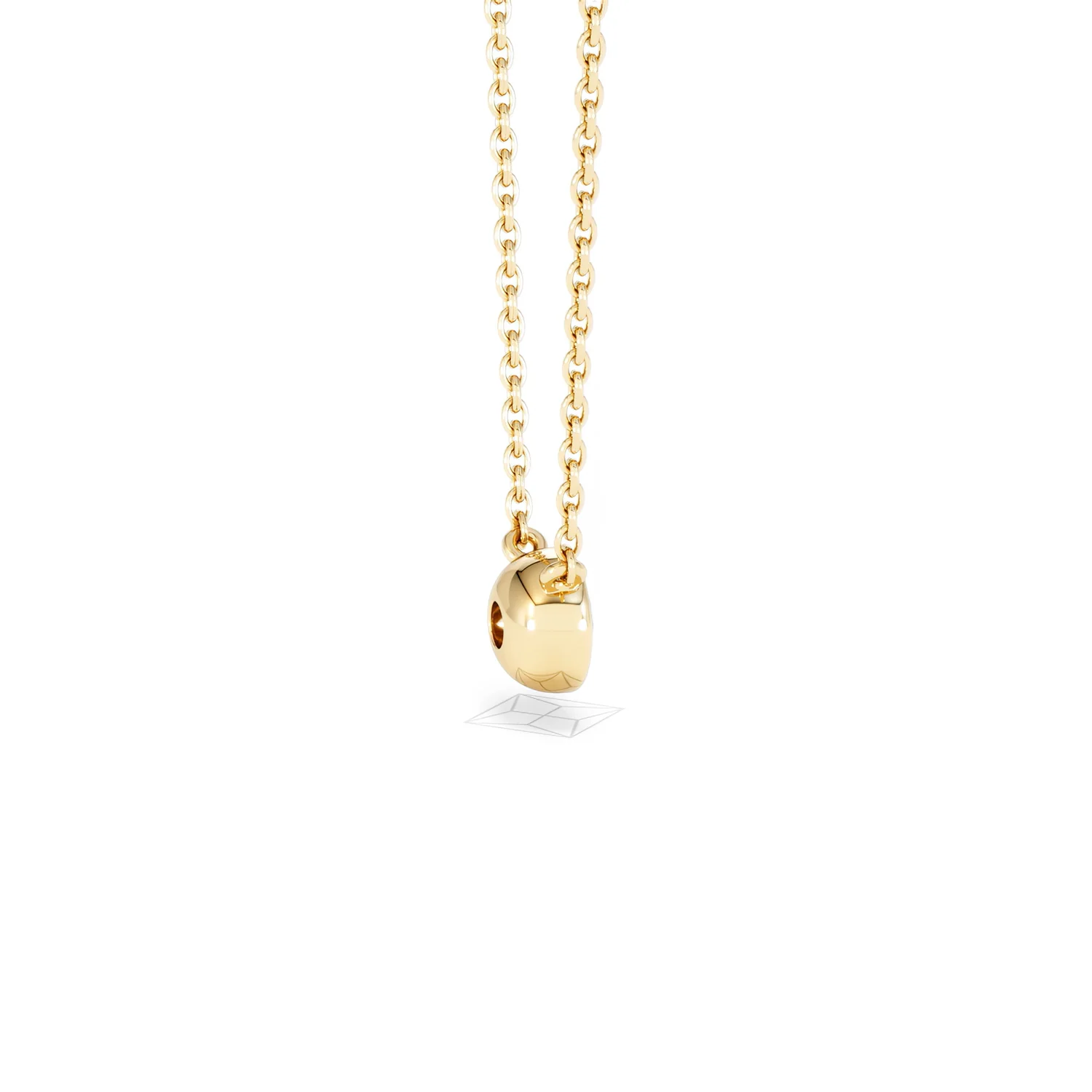 Horizon Round Cut Lab Diamond Solitaire Necklace 0.25ct H/SI in 9K Gold - Image 34