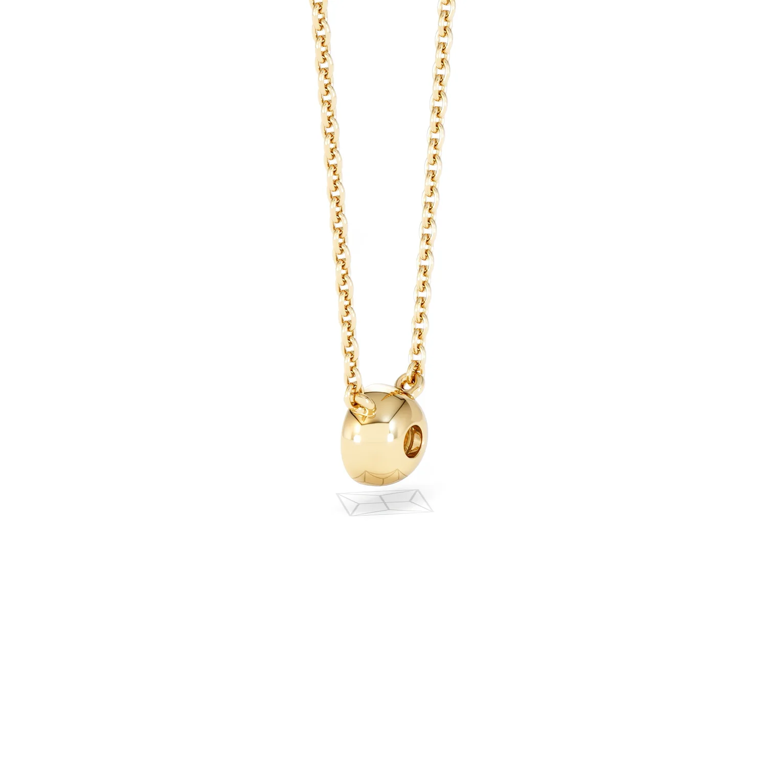 Horizon Round Cut Lab Diamond Solitaire Necklace 0.25ct H/SI in 9K Gold - Image 62