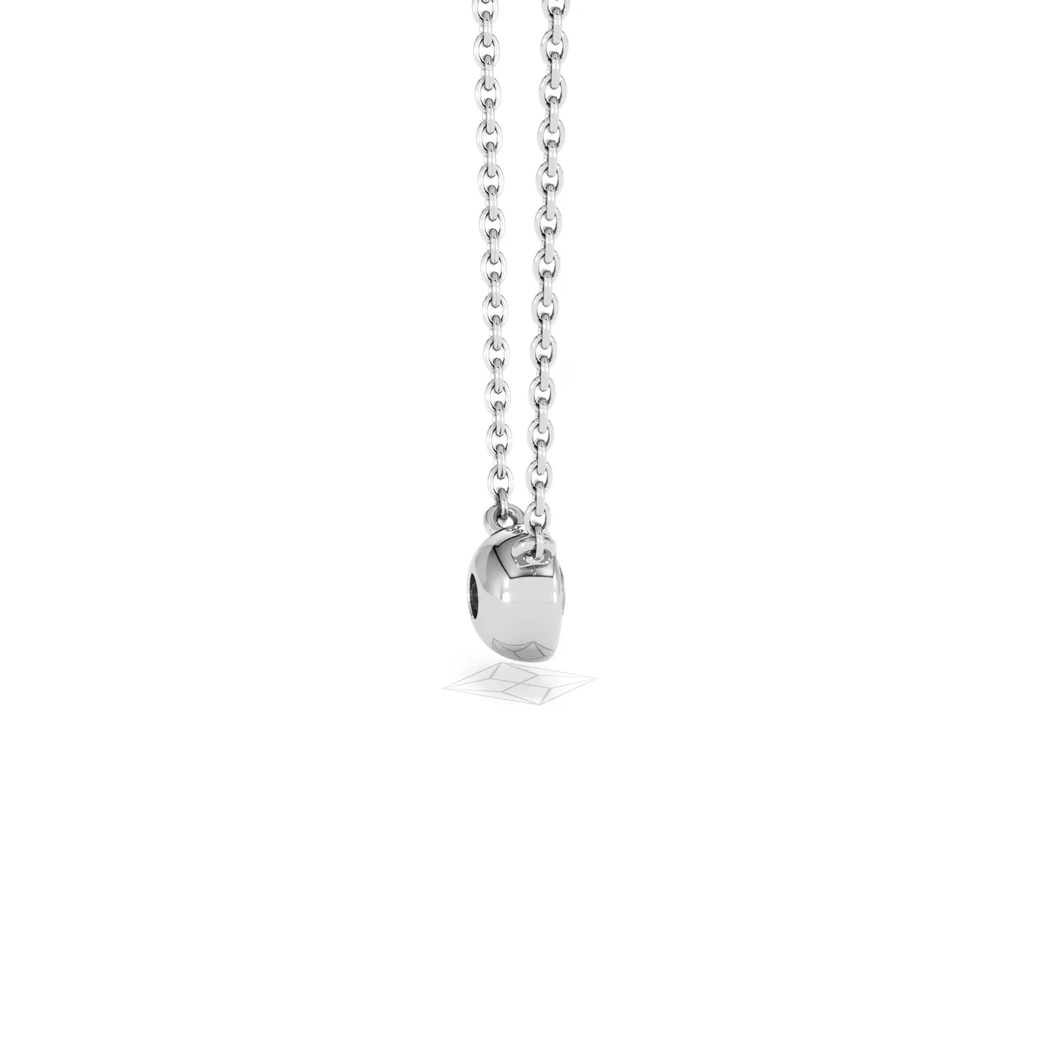 Horizon Round Cut Lab Diamond Solitaire Necklace 0.25ct H/SI in 9K White Gold - Image 34