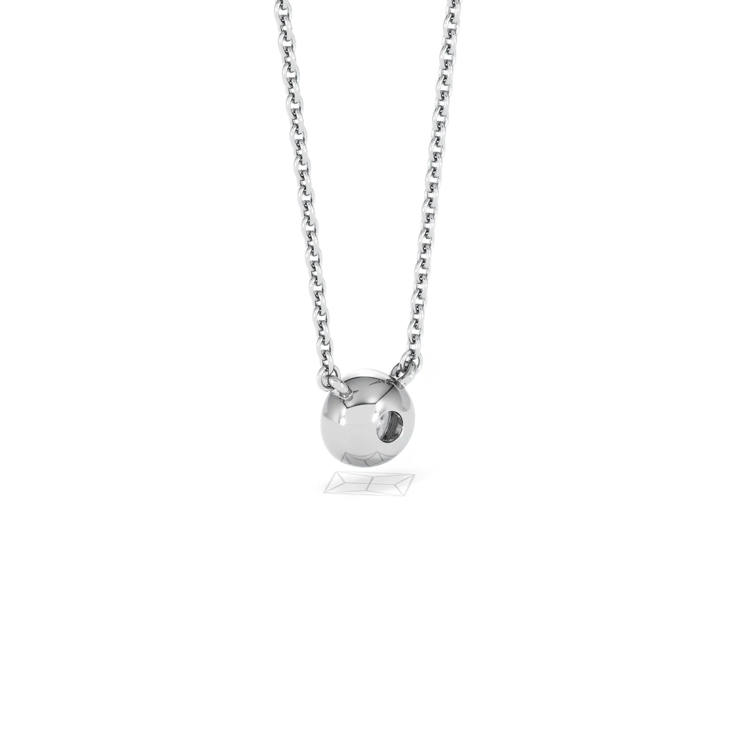 Horizon Round Cut Lab Diamond Solitaire Necklace 0.25ct H/SI in 9K White Gold - Image 59