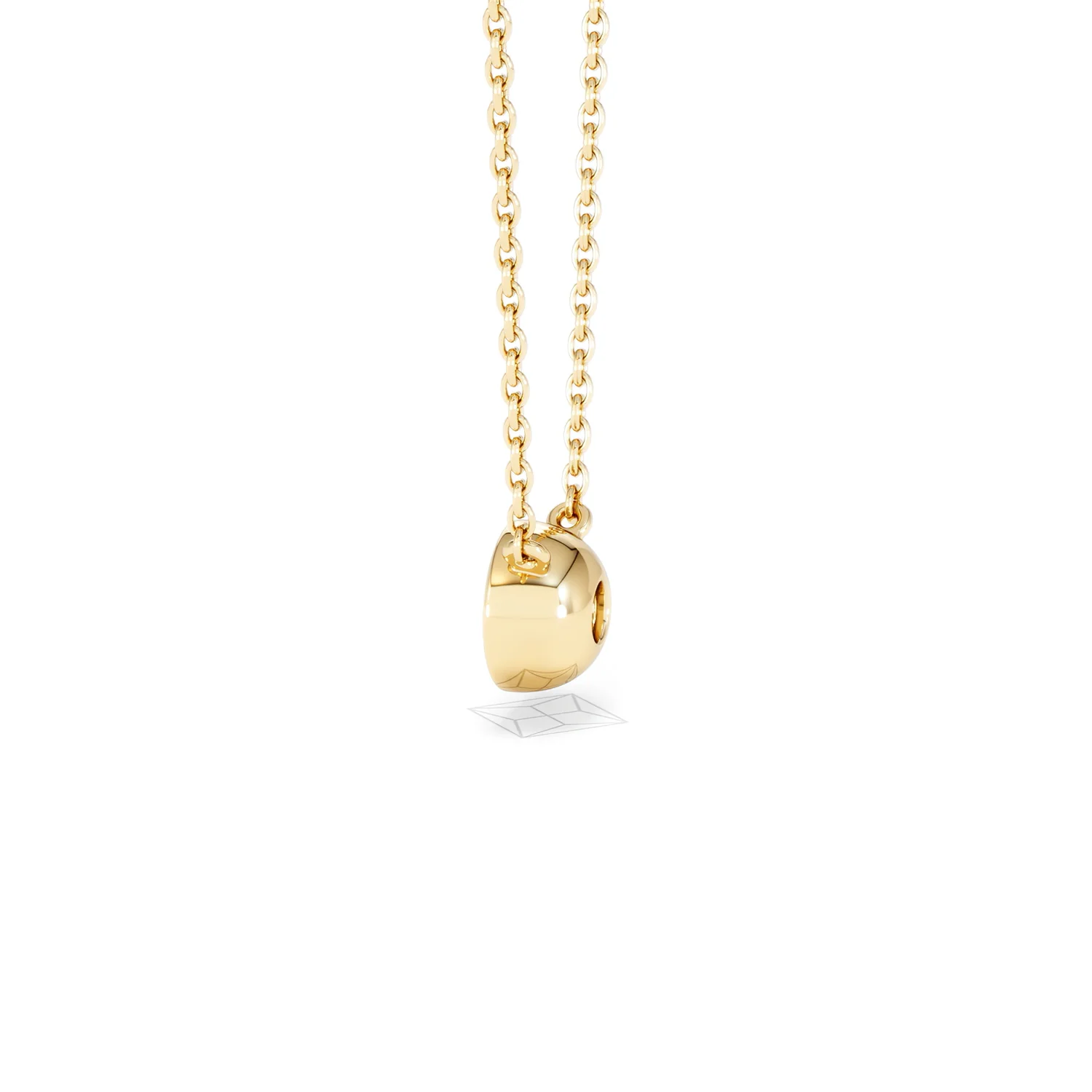 Horizon Round Cut Lab Diamond Solitaire Necklace 0.50ct H/SI in 9K Gold - Image 67