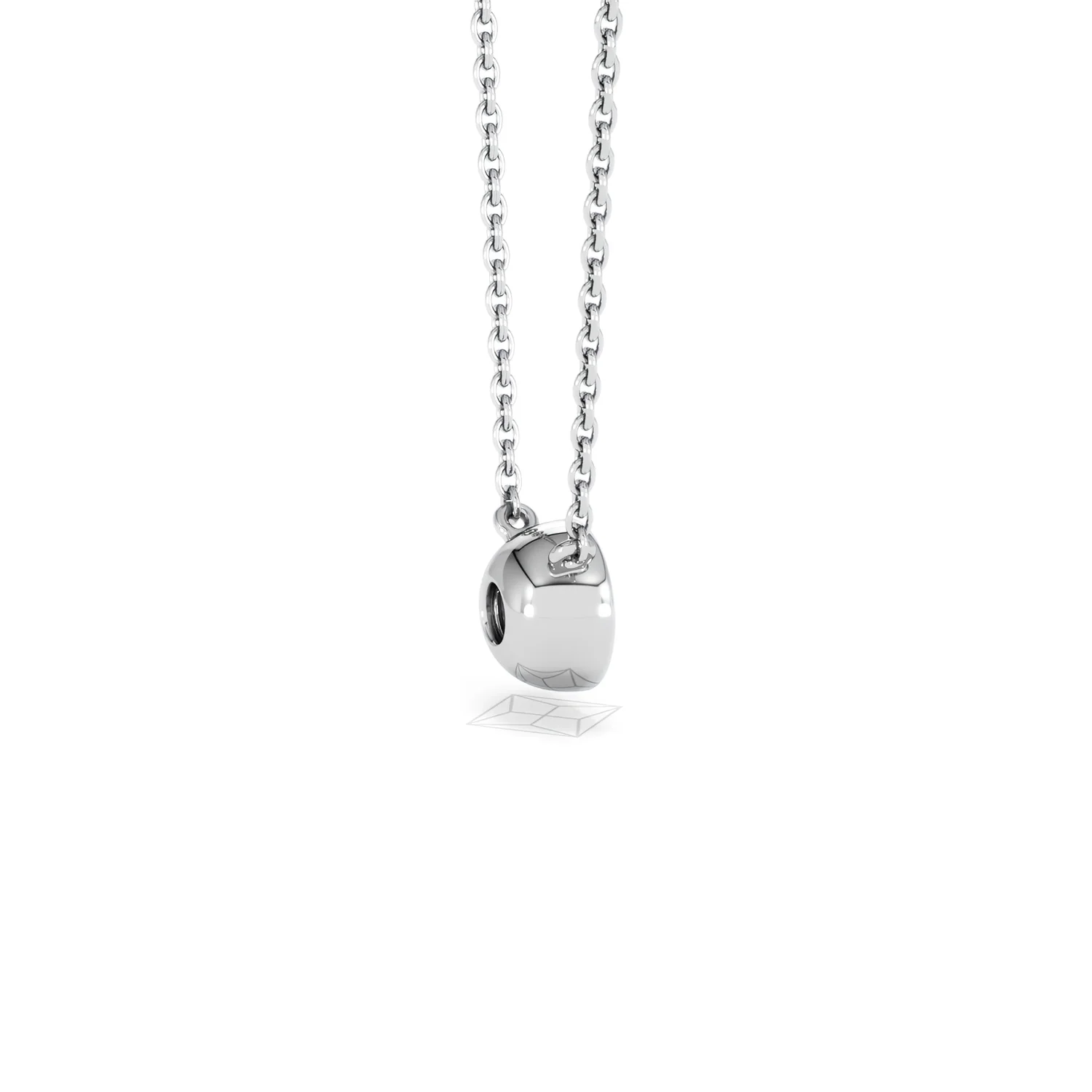 Horizon Round Cut Lab Diamond Solitaire Necklace 0.50ct H/SI in 9K White Gold - Image 36