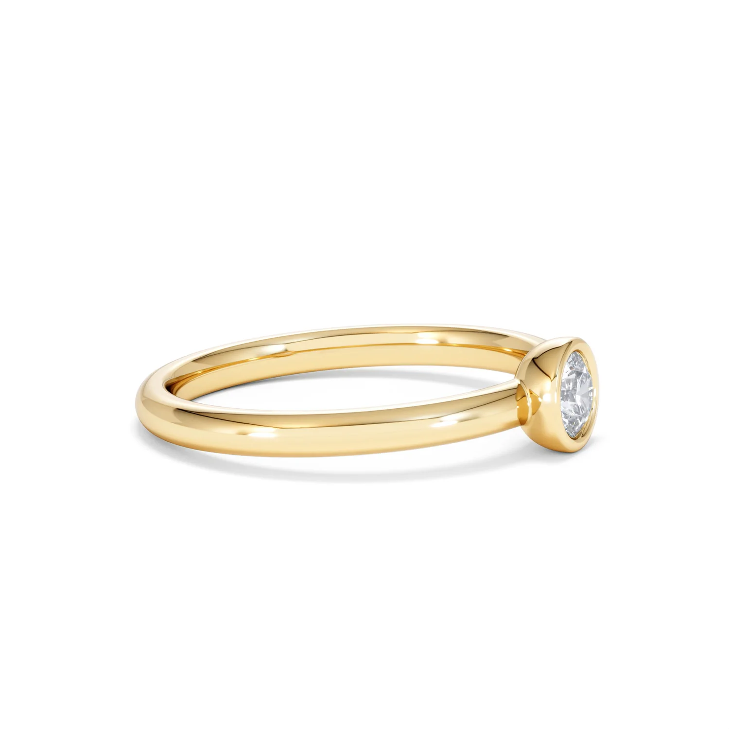 Horizon Round Cut Lab Diamond Solitaire Ring 0.25ct H/SI in 18k Gold Vermeil - Image 24