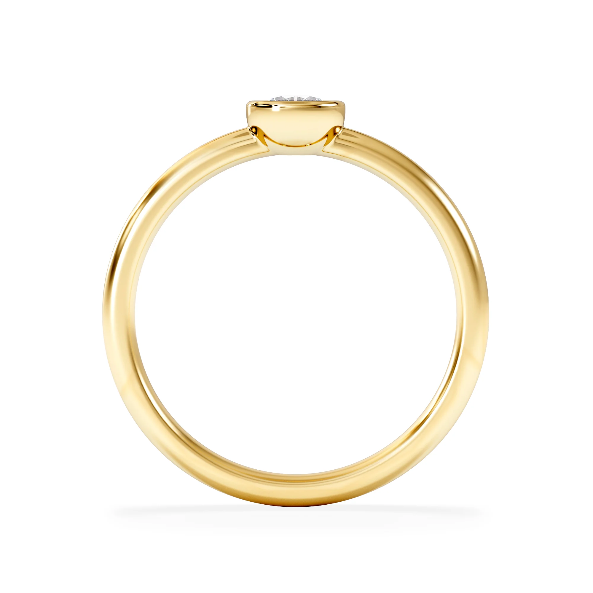 Horizon Round Cut Lab Diamond Solitaire Ring 0.25ct H/SI in 18k Gold Vermeil - Image 3