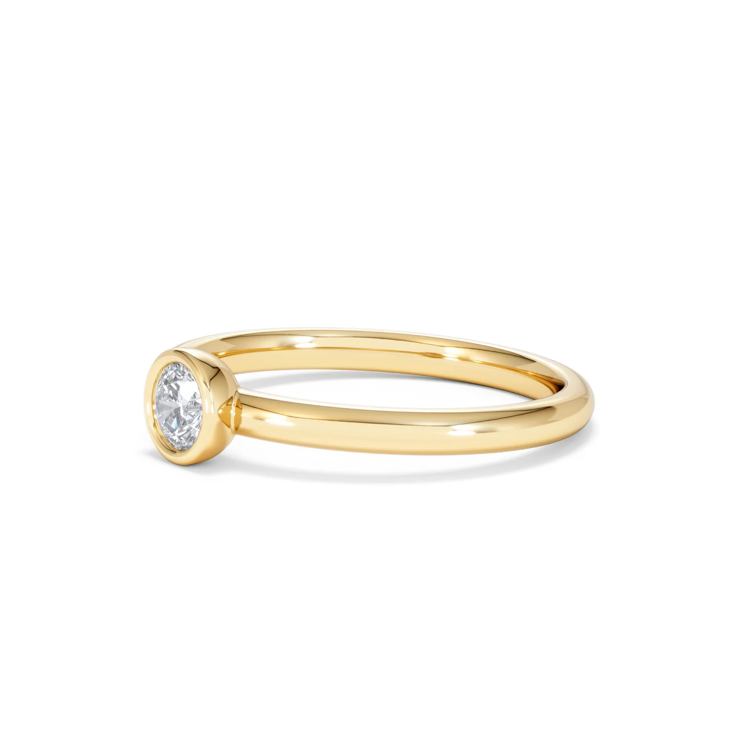 Horizon Round Cut Lab Diamond Solitaire Ring 0.25ct H/SI in 18k Gold Vermeil - Image 78