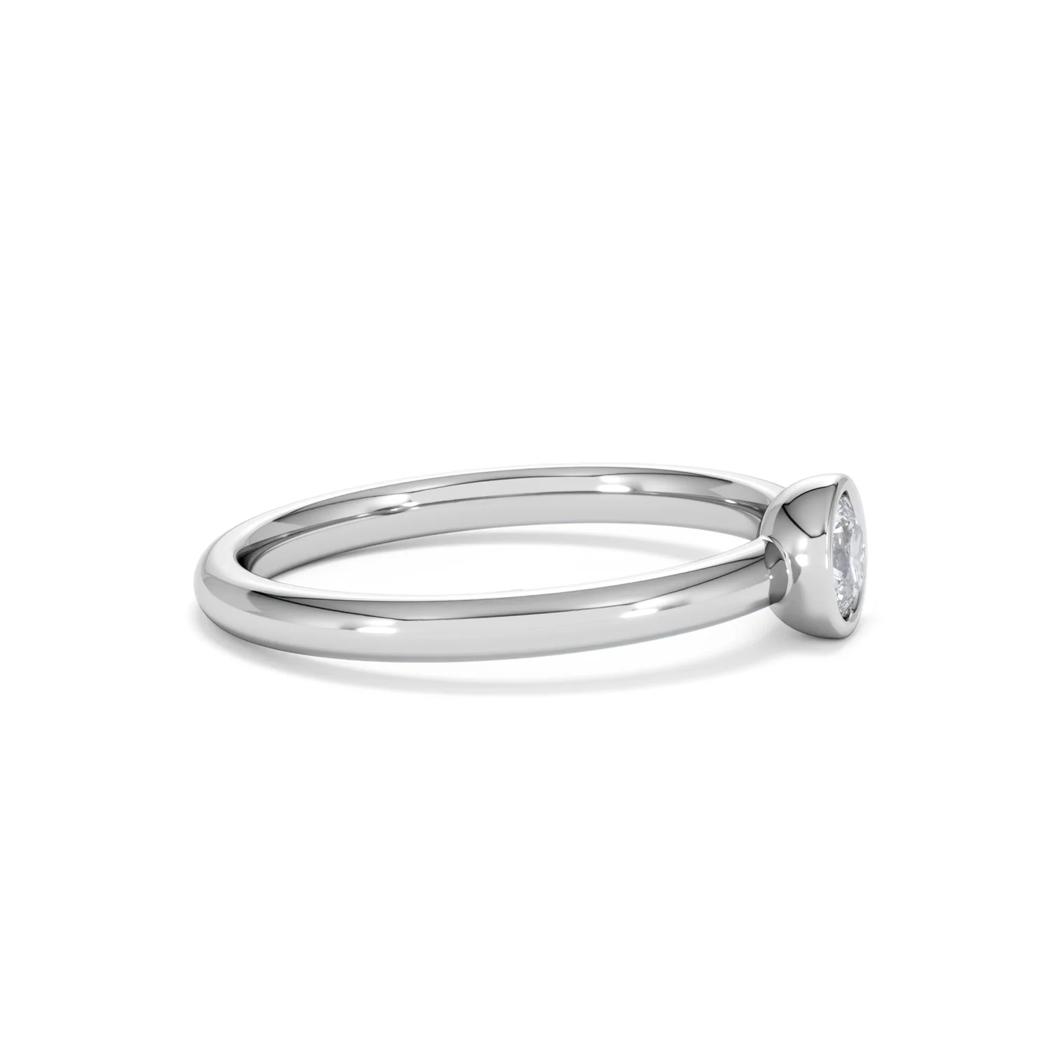 Horizon Round Cut Lab Diamond Solitaire Ring 0.25ct H/SI in 925 Silver - Image 26
