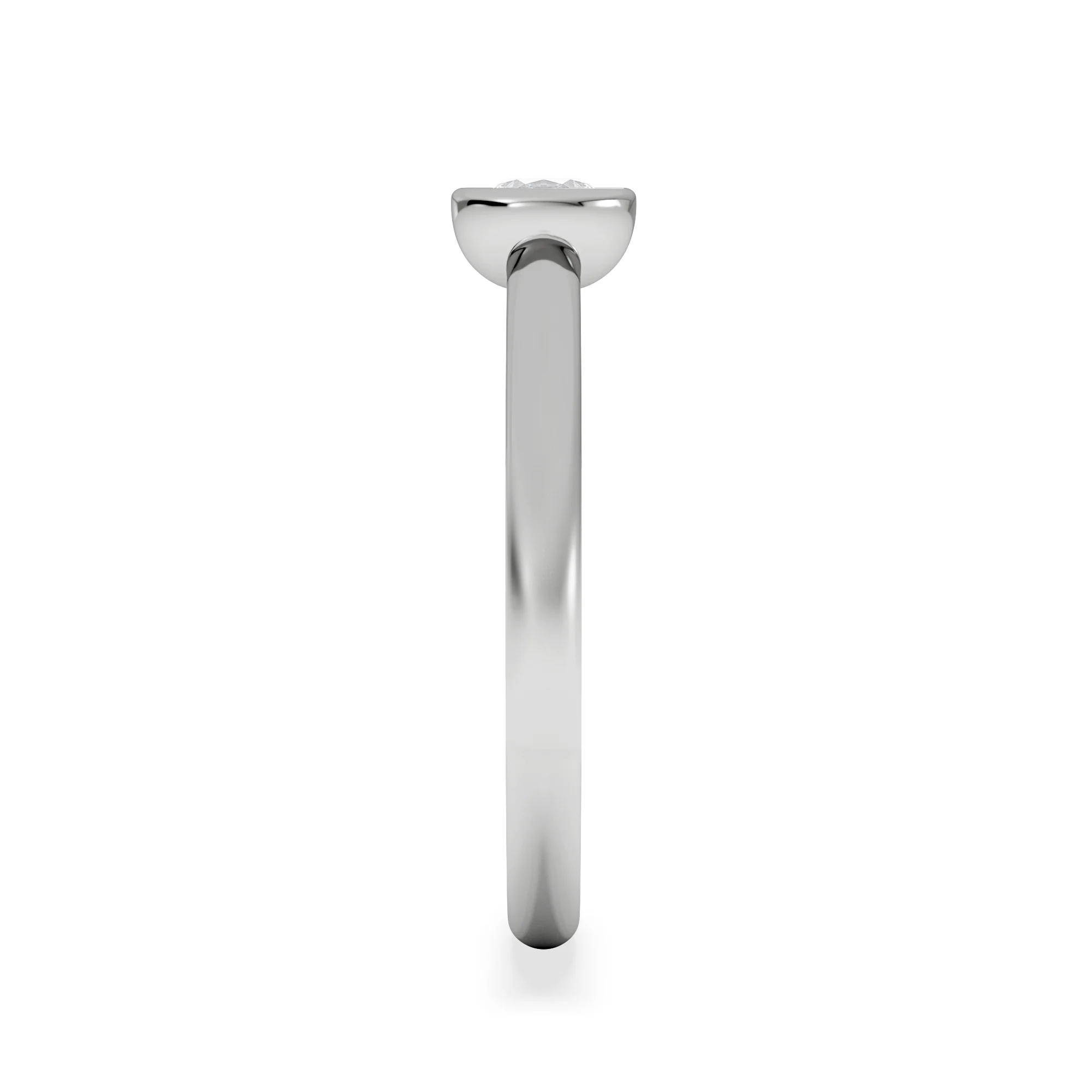 Horizon Round Cut Lab Diamond Solitaire Ring 0.25ct H/SI in 925 Silver - Image 5