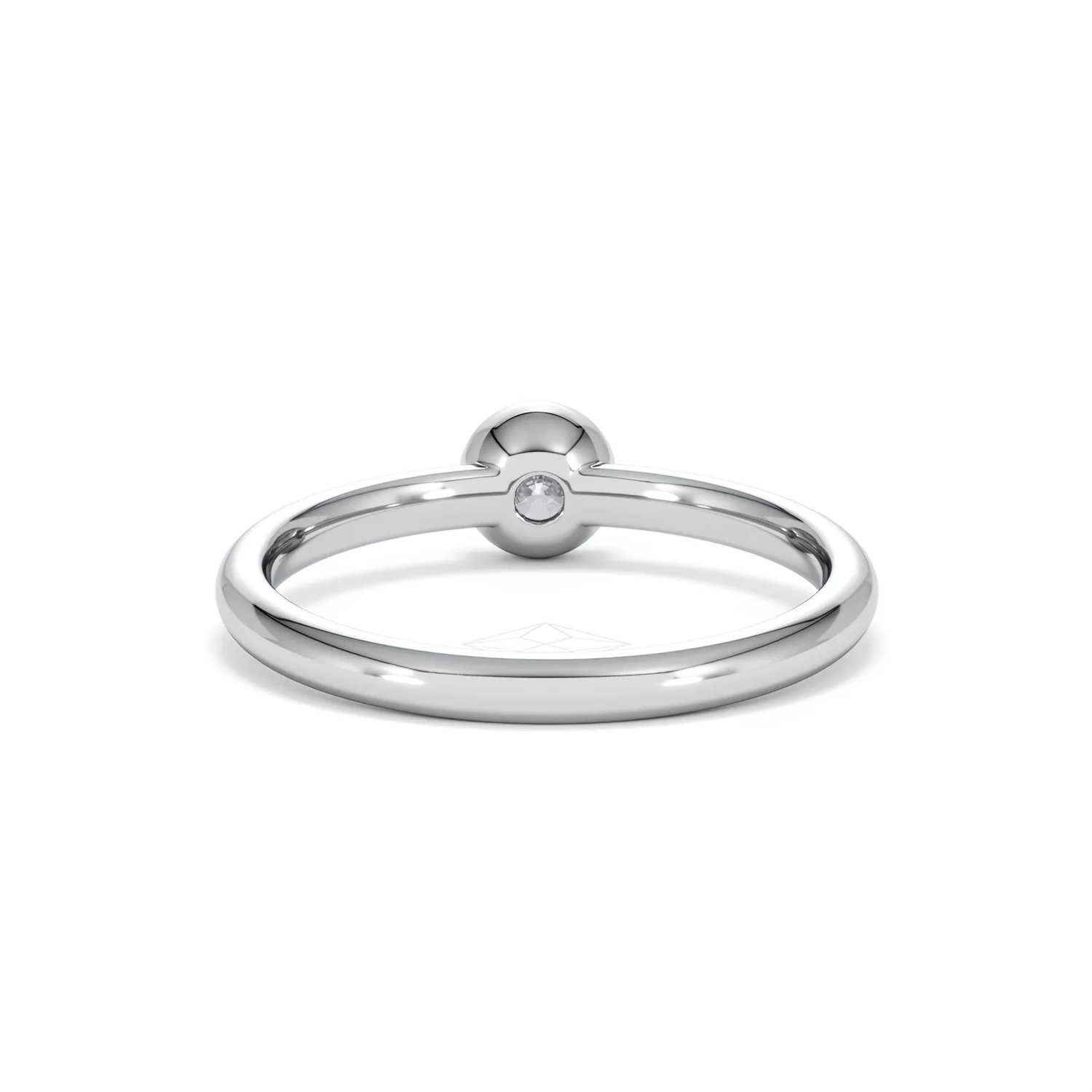 Horizon Round Cut Lab Diamond Solitaire Ring 0.25ct H/SI in 925 Silver - Image 50