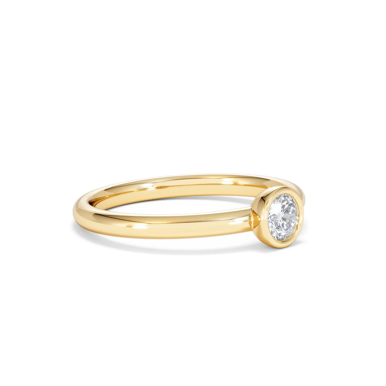 Horizon Round Cut Lab Diamond Solitaire Ring 0.25ct H/SI in 9K Gold - Image 20