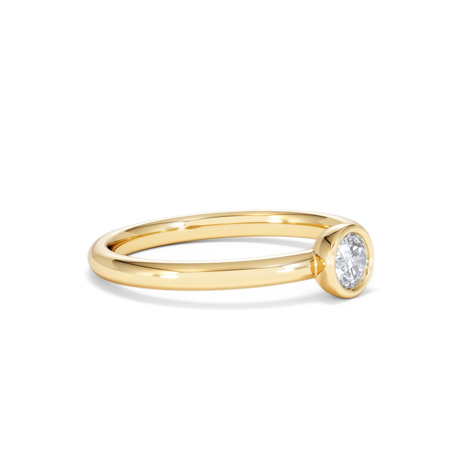 Horizon Round Cut Lab Diamond Solitaire Ring 0.25ct H/SI in 9K Gold - Image 21