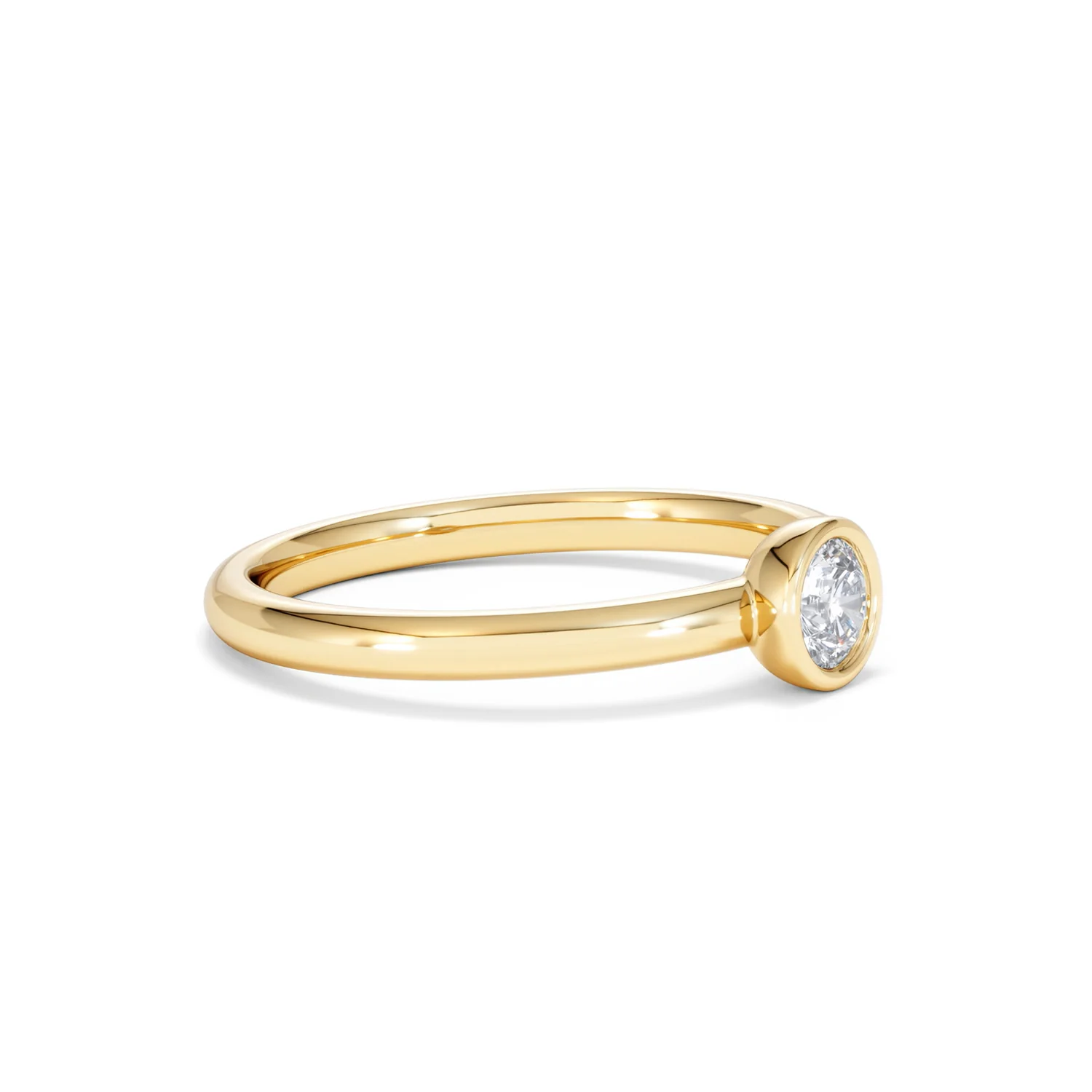 Horizon Round Cut Lab Diamond Solitaire Ring 0.25ct H/SI in 9K Gold - Image 22