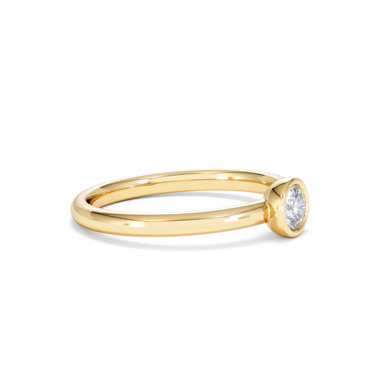 Horizon Round Cut Lab Diamond Solitaire Ring 0.25ct H/SI in 9K Gold - Image 23