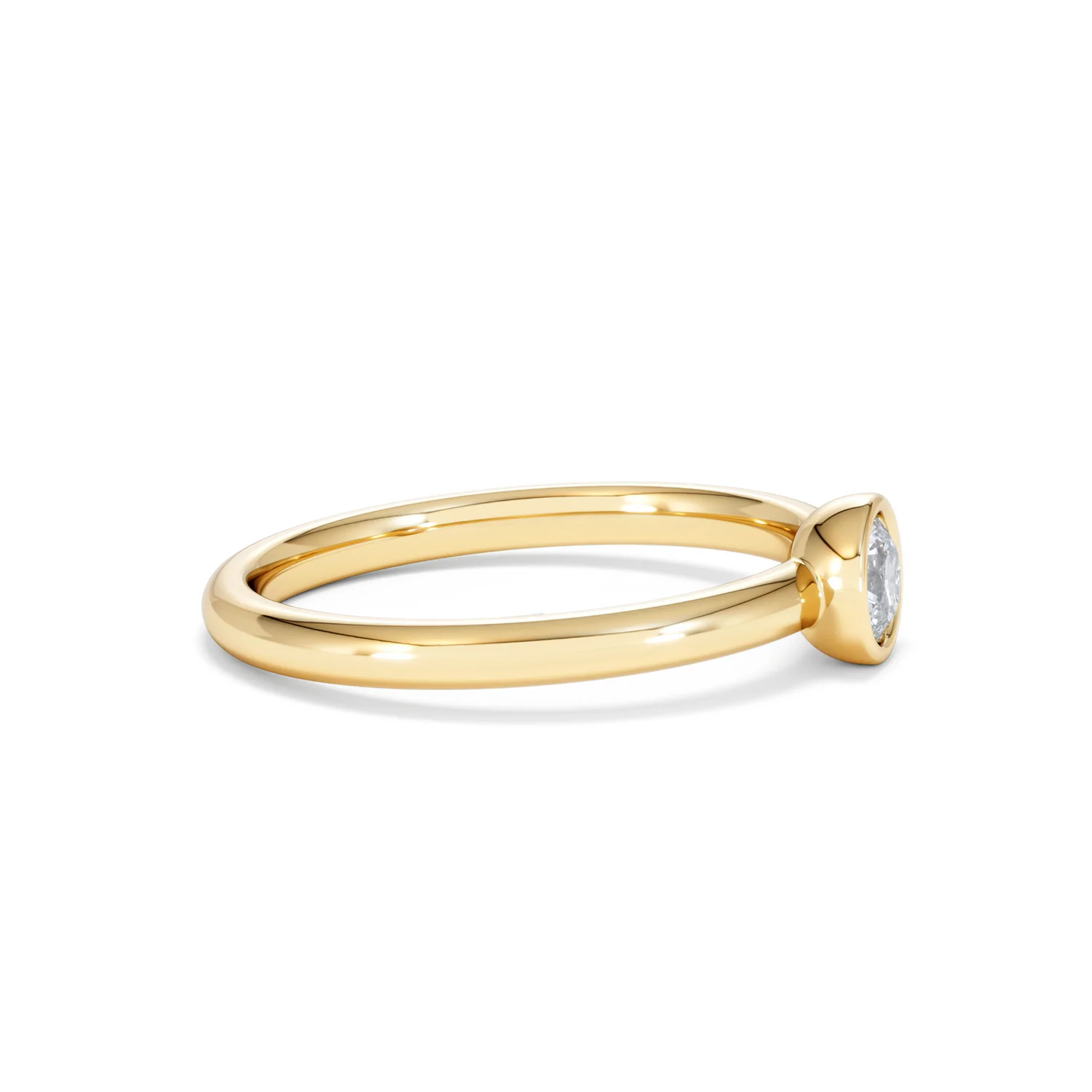 Horizon Round Cut Lab Diamond Solitaire Ring 0.25ct H/SI in 9K Gold - Image 26