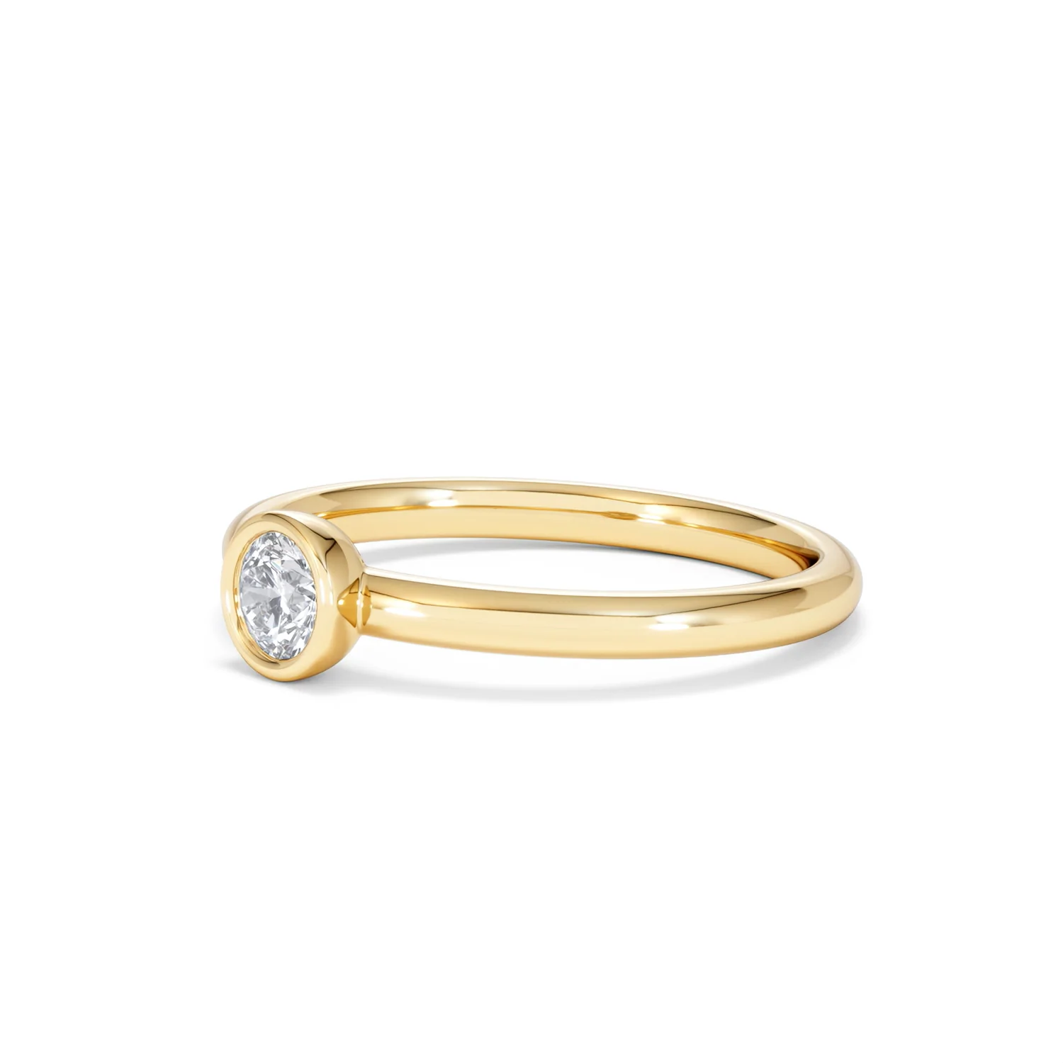 Horizon Round Cut Lab Diamond Solitaire Ring 0.25ct H/SI in 9K Gold - Image 79