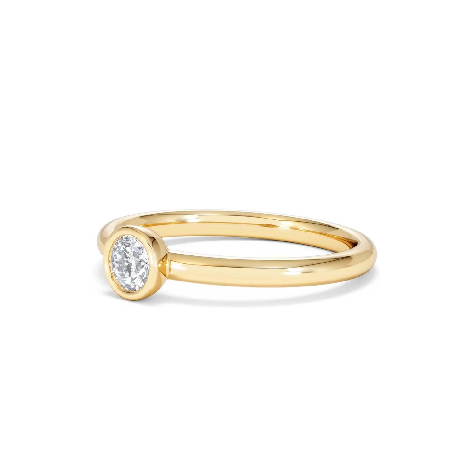 Horizon Round Cut Lab Diamond Solitaire Ring 0.25ct H/SI in 9K Gold - Image 80