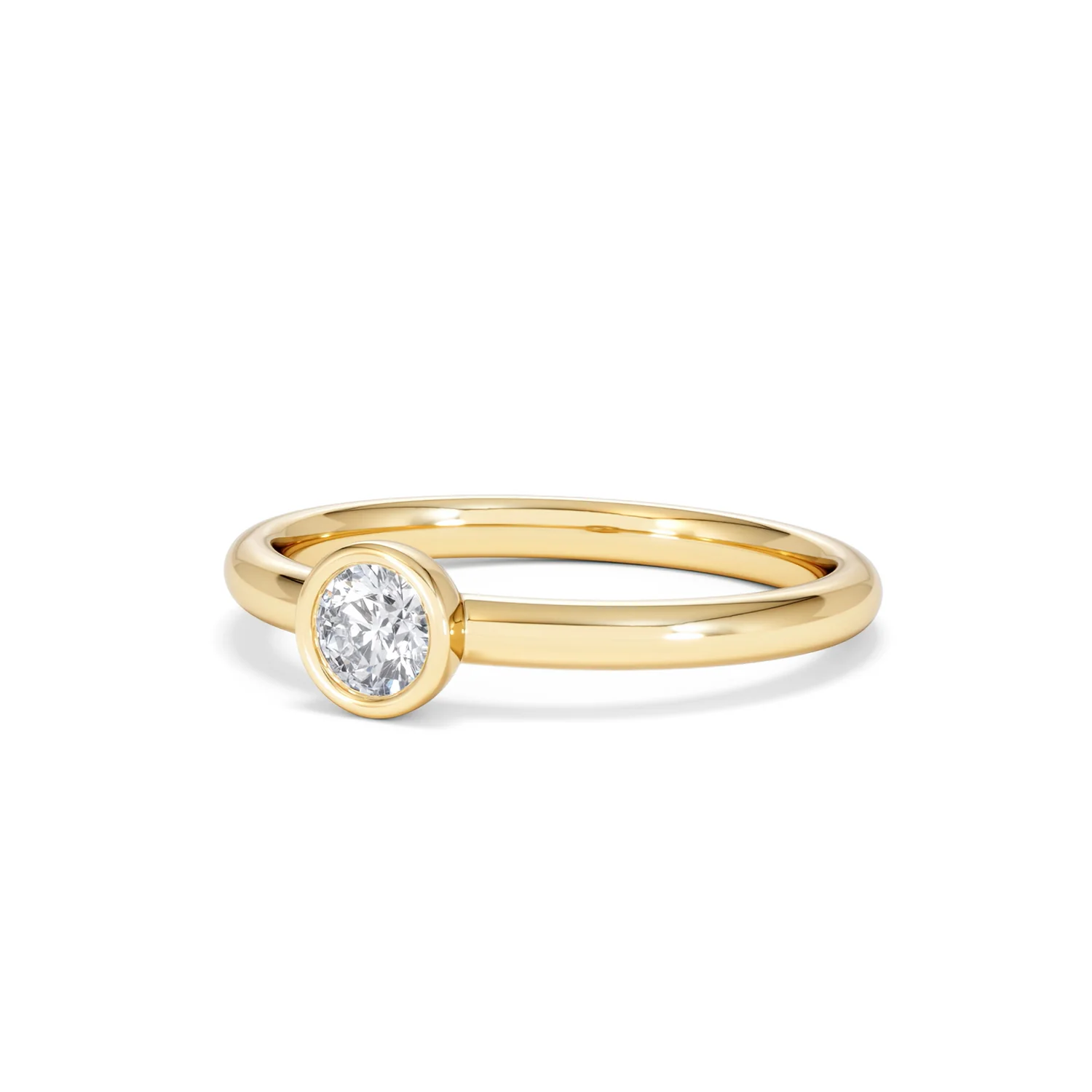 Horizon Round Cut Lab Diamond Solitaire Ring 0.25ct H/SI in 9K Gold - Image 83