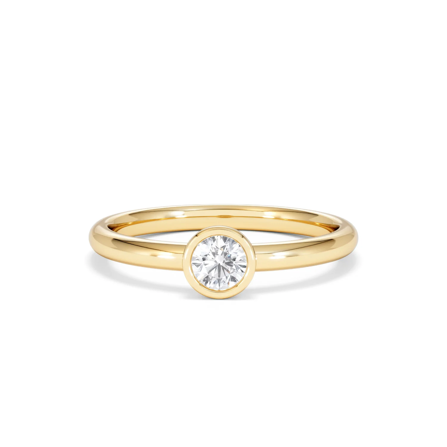 Horizon Round Cut Lab Diamond Solitaire Ring 0.25ct H/SI in 9K Gold - Image 89