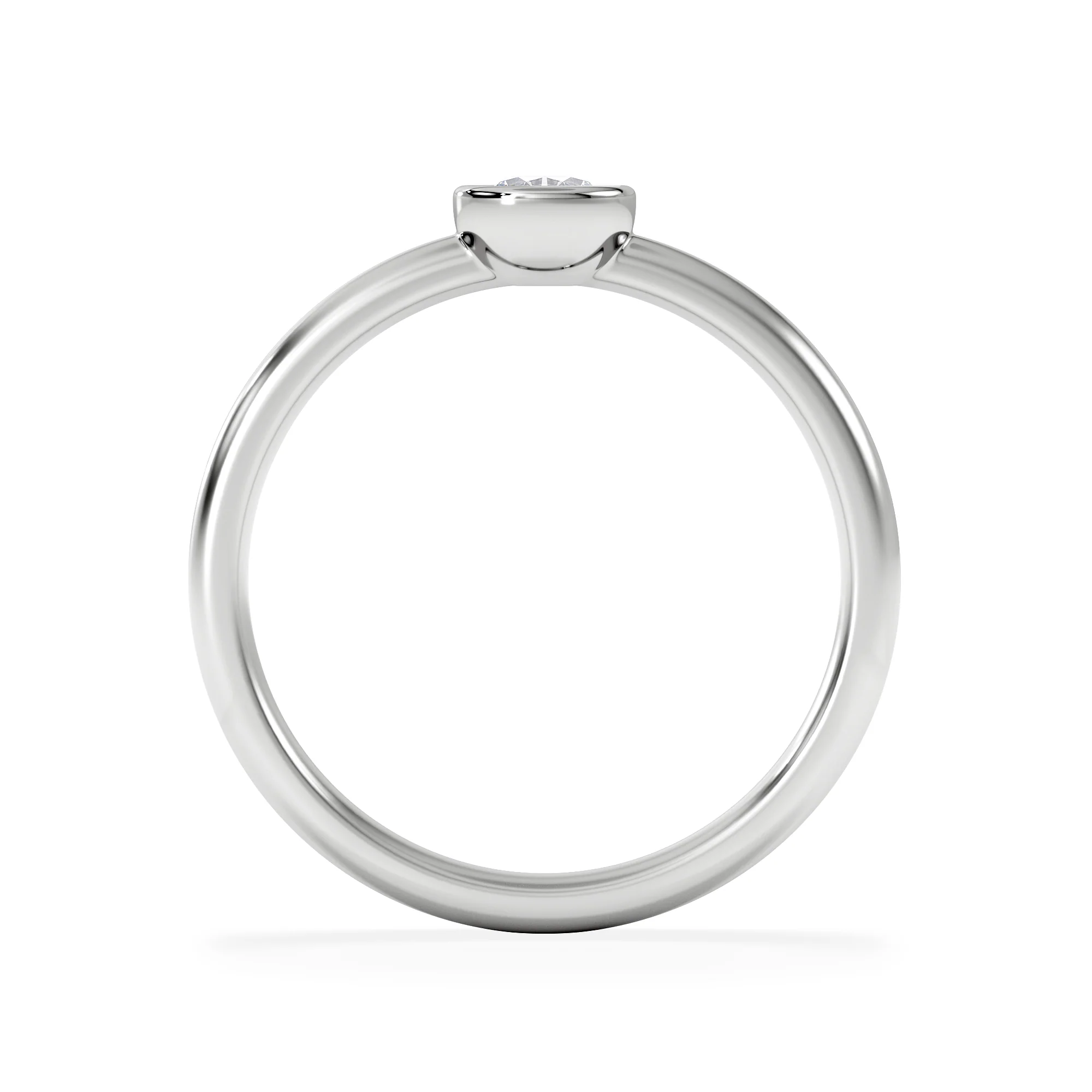 Horizon Round Cut Lab Diamond Solitaire Ring 0.25ct H/SI in 9K White Gold - Image 3