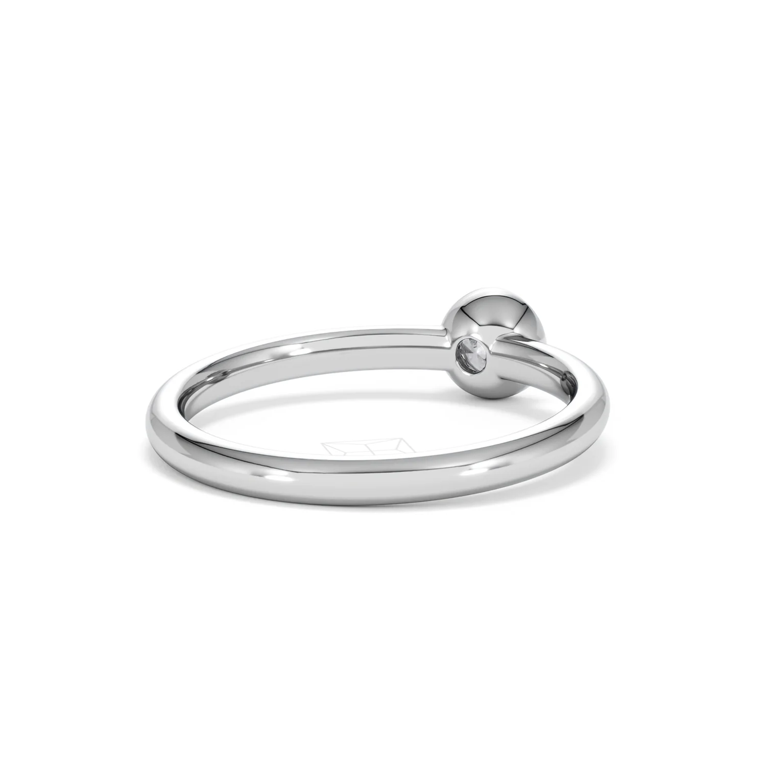 Horizon Round Cut Lab Diamond Solitaire Ring 0.25ct H/SI in 9K White Gold - Image 43