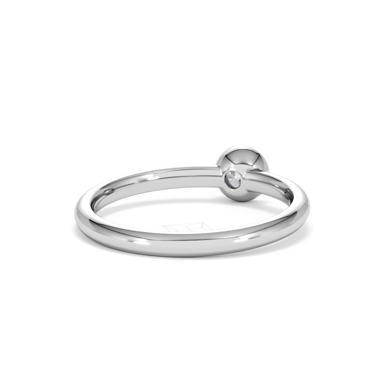 Horizon Round Cut Lab Diamond Solitaire Ring 0.25ct H/SI in 9K White Gold - Image 44
