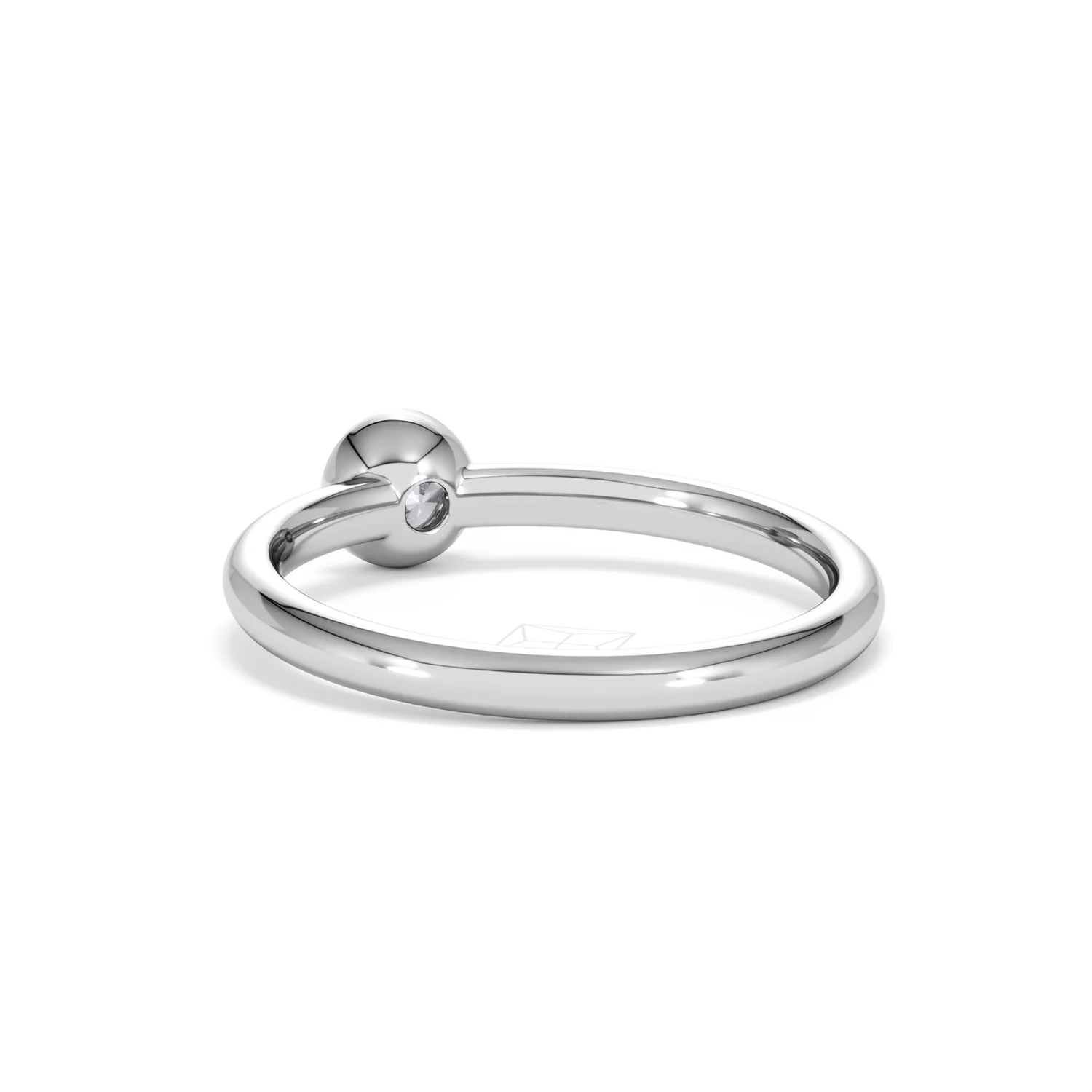 Horizon Round Cut Lab Diamond Solitaire Ring 0.25ct H/SI in 9K White Gold - Image 56