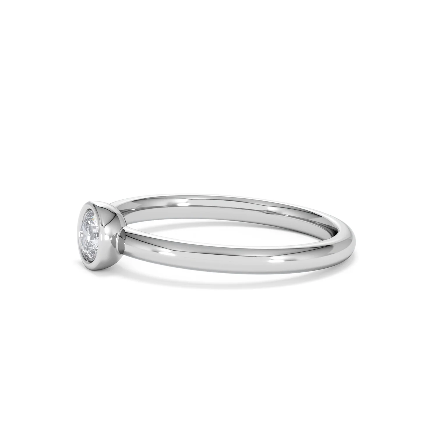 Horizon Round Cut Lab Diamond Solitaire Ring 0.25ct H/SI in 9K White Gold - Image 75