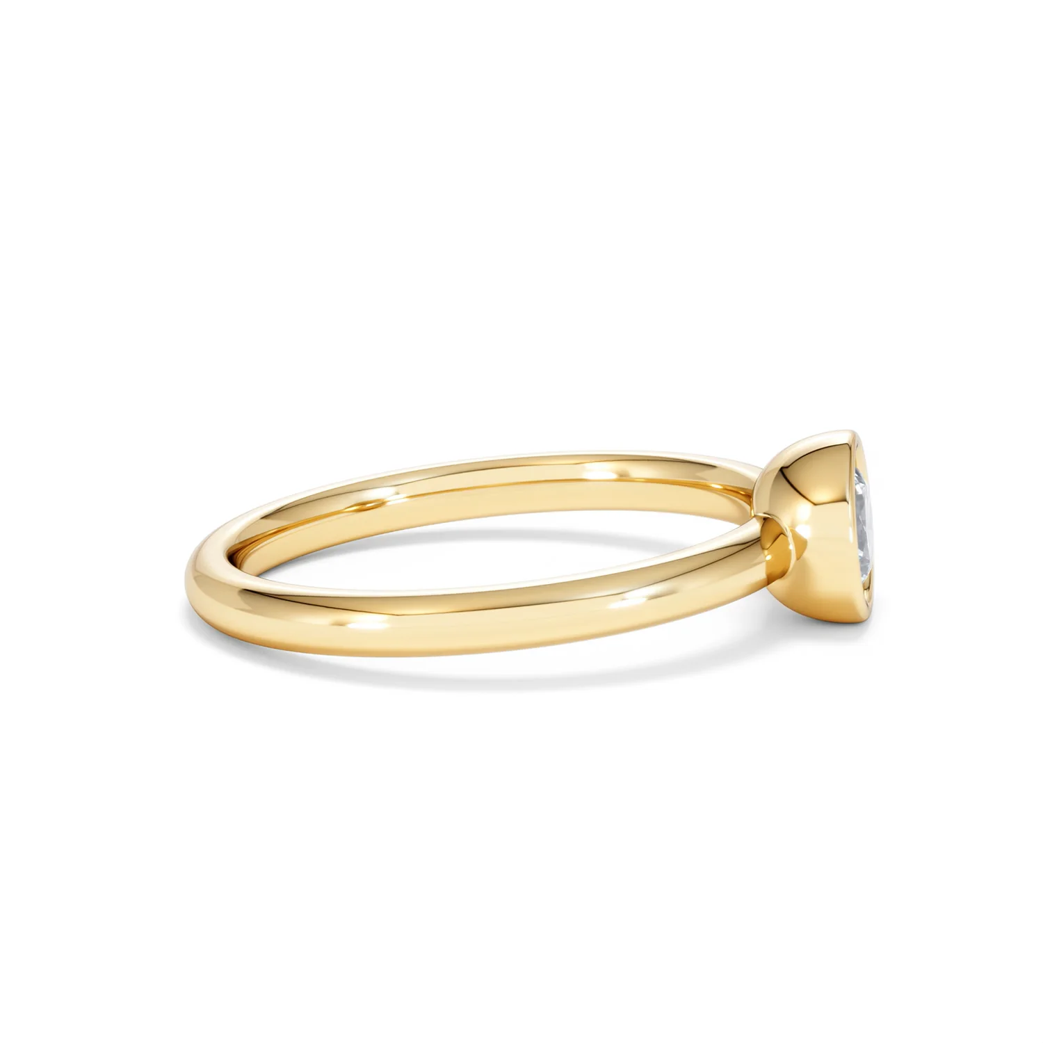 Horizon Round Cut Lab Diamond Solitaire Ring 0.50ct H/SI in 9K Gold - Image 28