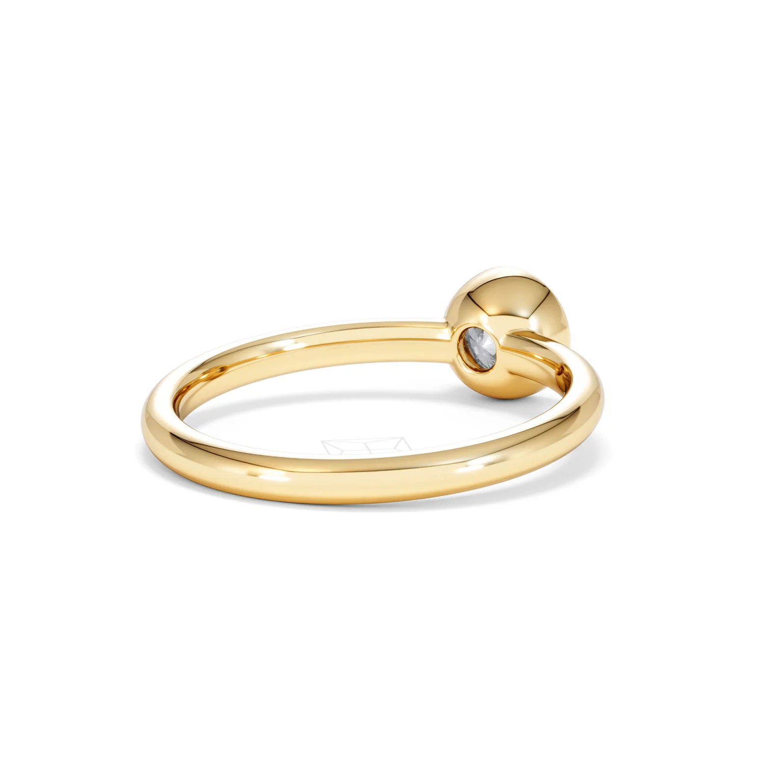 Horizon Round Cut Lab Diamond Solitaire Ring 0.50ct H/SI in 9K Gold - Image 42