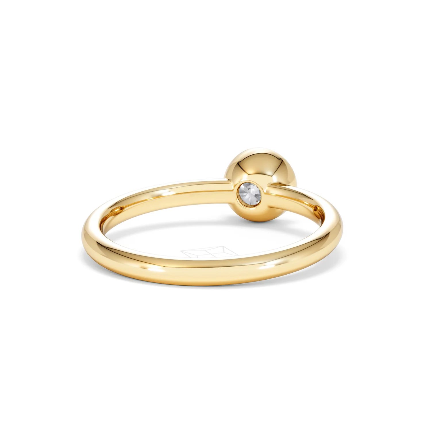 Horizon Round Cut Lab Diamond Solitaire Ring 0.50ct H/SI in 9K Gold - Image 45