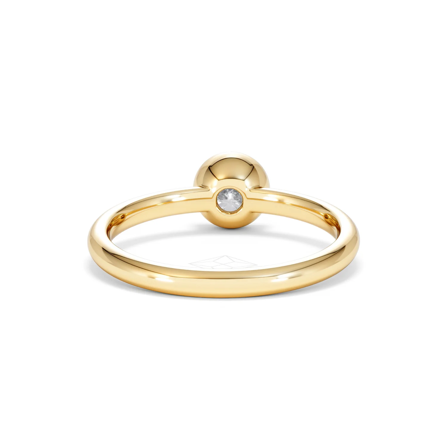 Horizon Round Cut Lab Diamond Solitaire Ring 0.50ct H/SI in 9K Gold - Image 49