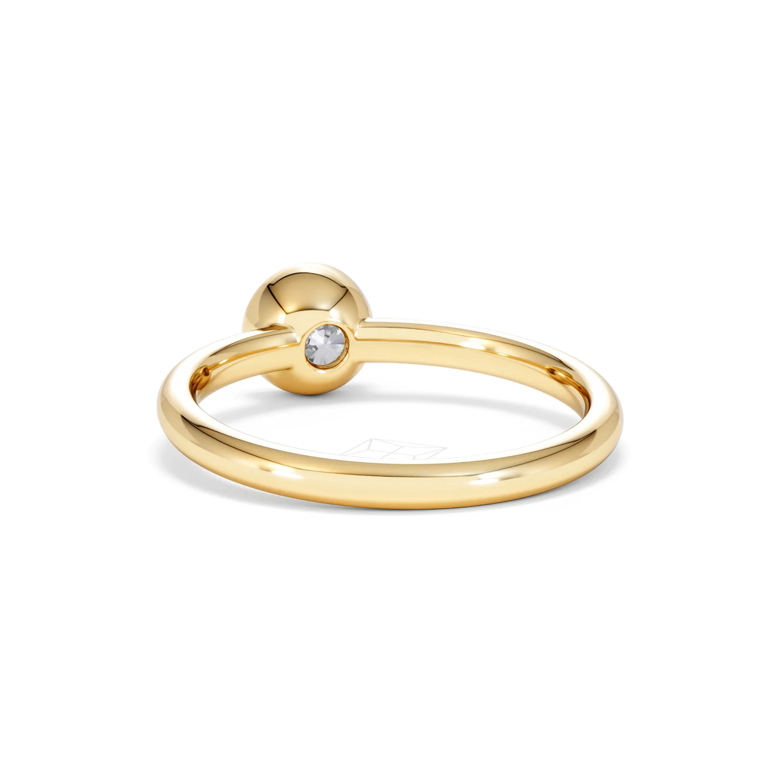 Horizon Round Cut Lab Diamond Solitaire Ring 0.50ct H/SI in 9K Gold - Image 54