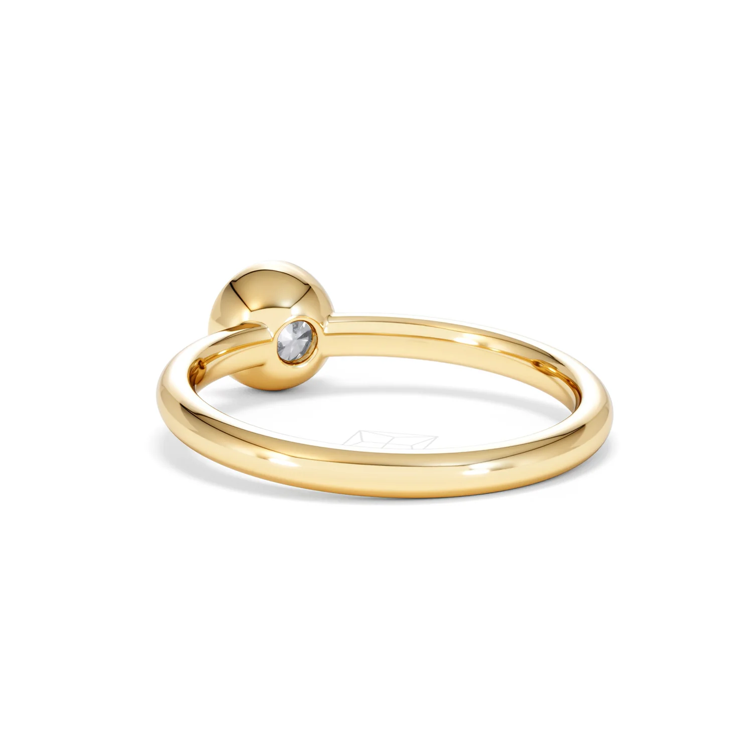 Horizon Round Cut Lab Diamond Solitaire Ring 0.50ct H/SI in 9K Gold - Image 56