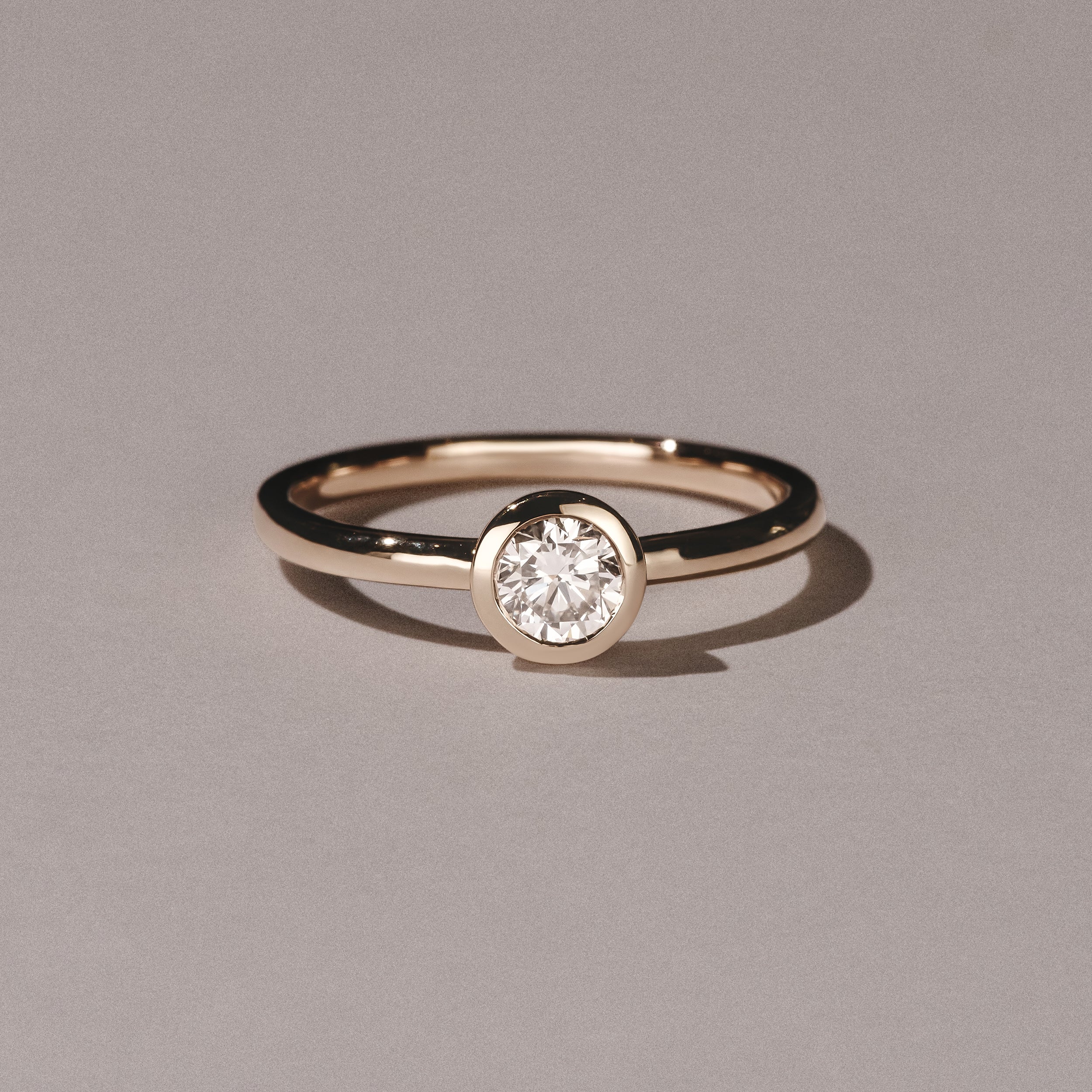 Horizon Round Cut Lab Diamond Solitaire Ring 0.50ct H/SI in 9K Gold - Image 6