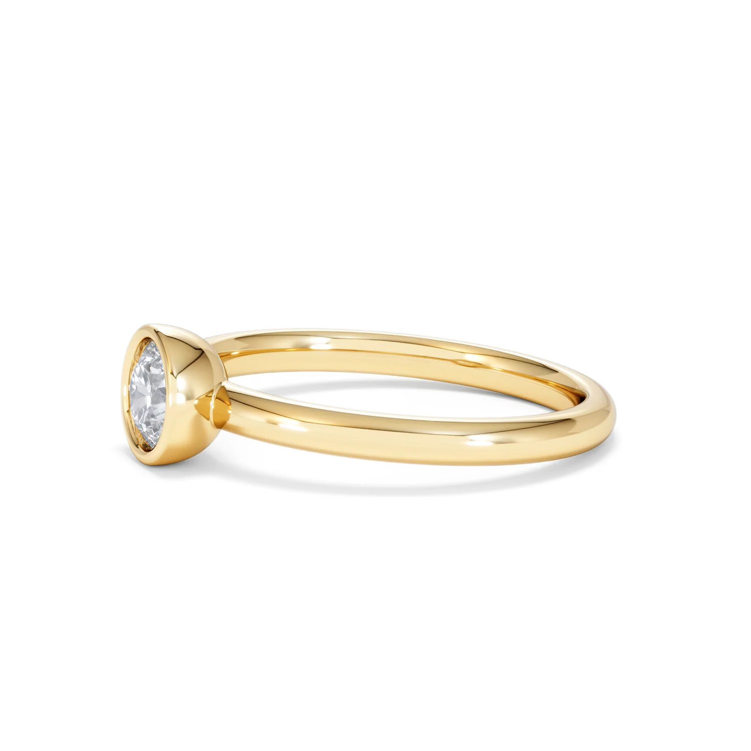 Horizon Round Cut Lab Diamond Solitaire Ring 0.50ct H/SI in 9K Gold - Image 75