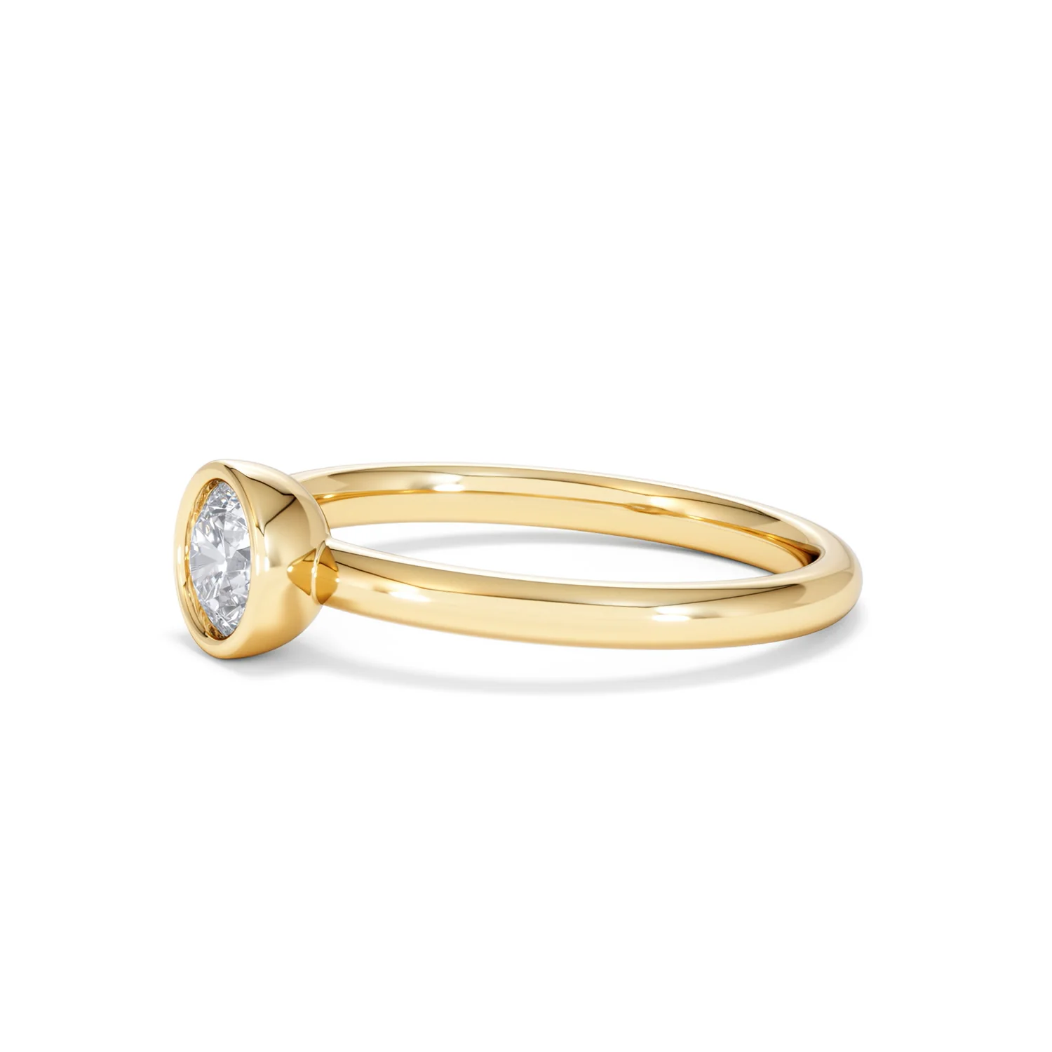 Horizon Round Cut Lab Diamond Solitaire Ring 0.50ct H/SI in 9K Gold - Image 76