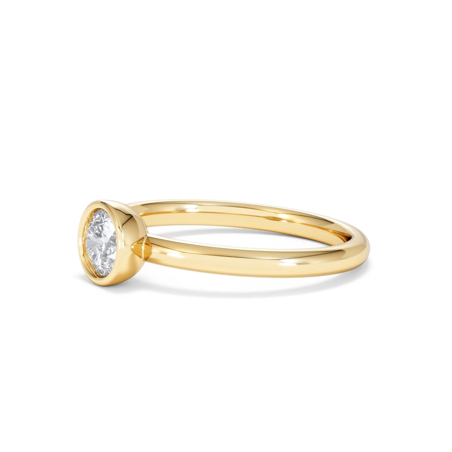 Horizon Round Cut Lab Diamond Solitaire Ring 0.50ct H/SI in 9K Gold - Image 77