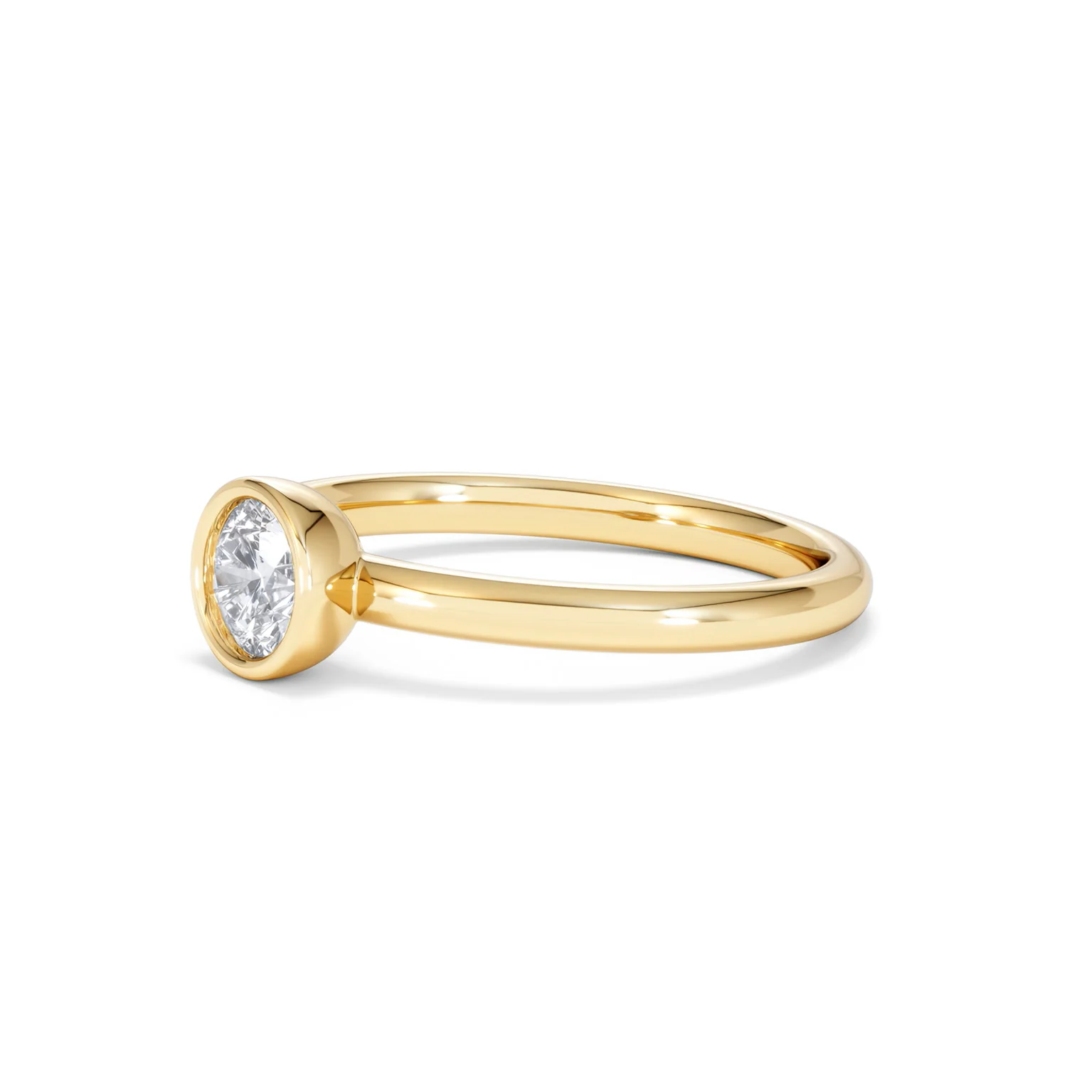 Horizon Round Cut Lab Diamond Solitaire Ring 0.50ct H/SI in 9K Gold - Image 78