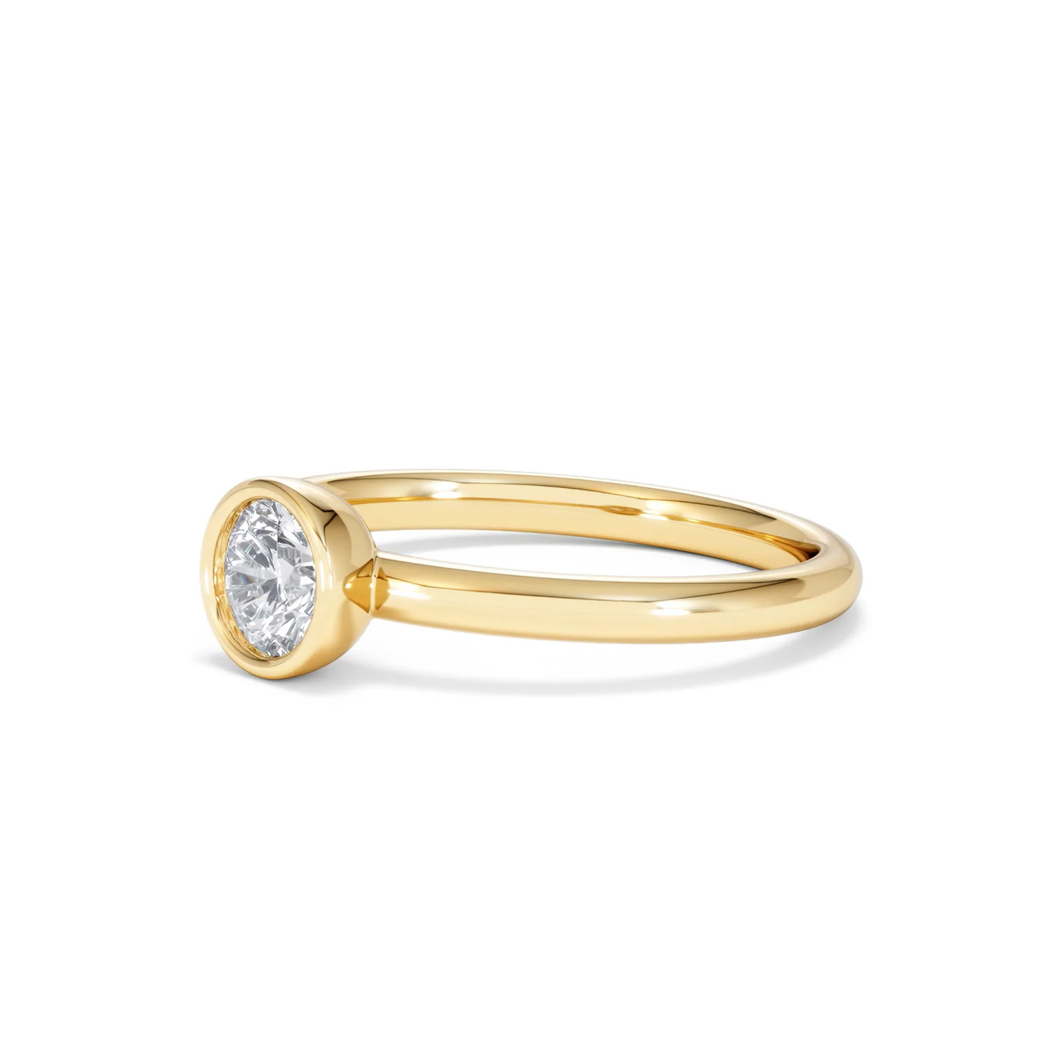 Horizon Round Cut Lab Diamond Solitaire Ring 0.50ct H/SI in 9K Gold - Image 79
