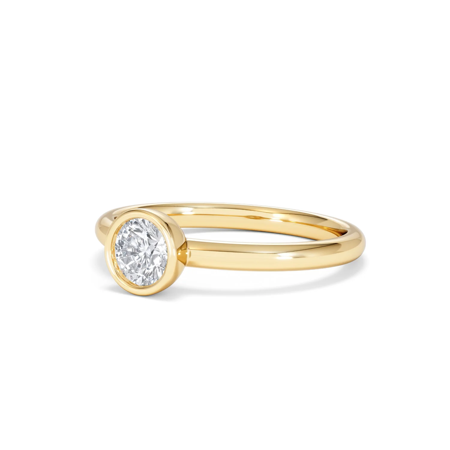 Horizon Round Cut Lab Diamond Solitaire Ring 0.50ct H/SI in 9K Gold - Image 82