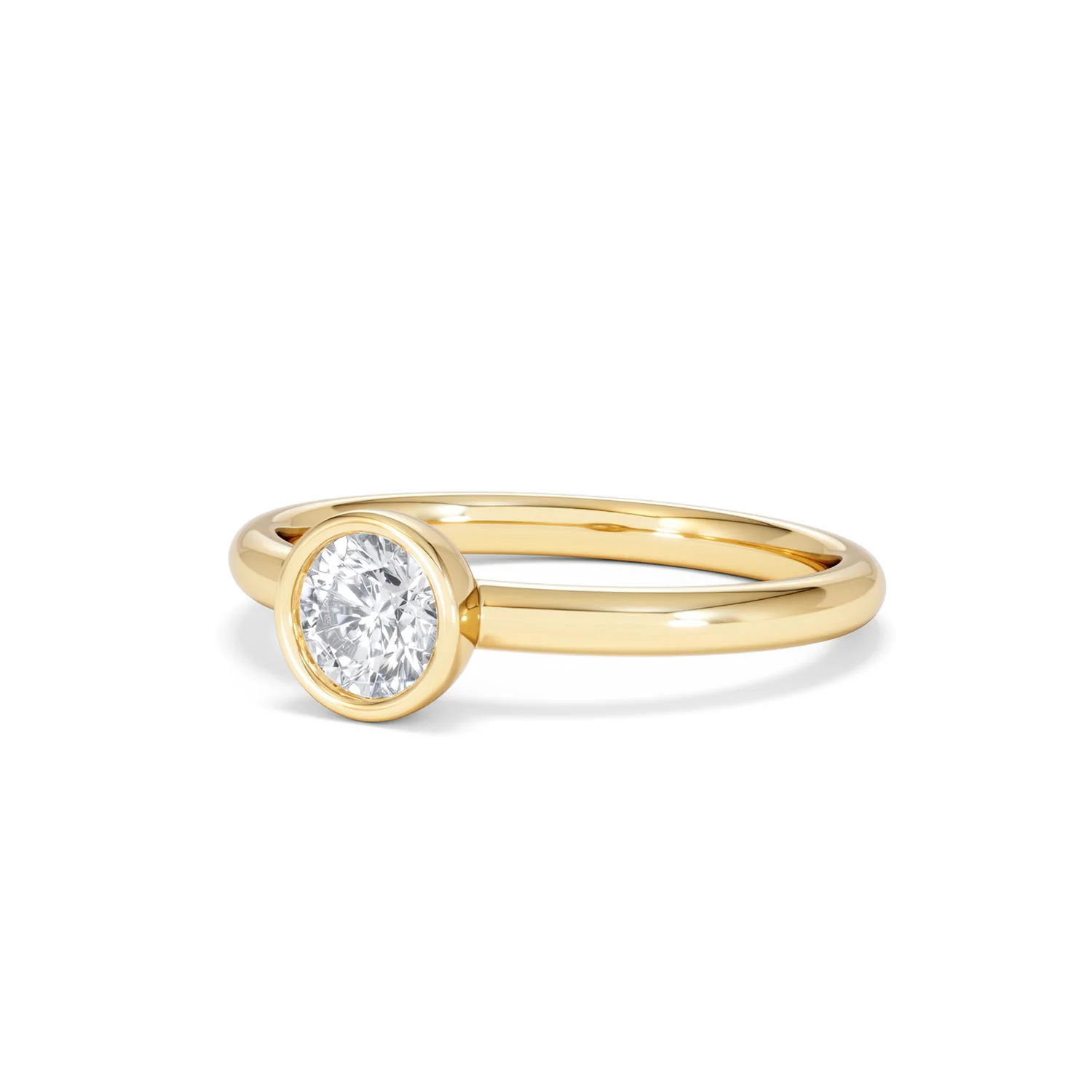 Horizon Round Cut Lab Diamond Solitaire Ring 0.50ct H/SI in 9K Gold - Image 83