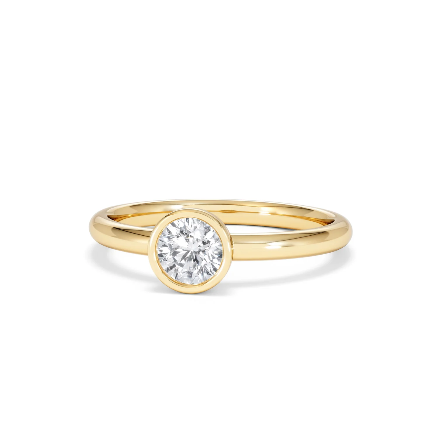 Horizon Round Cut Lab Diamond Solitaire Ring 0.50ct H/SI in 9K Gold - Image 87