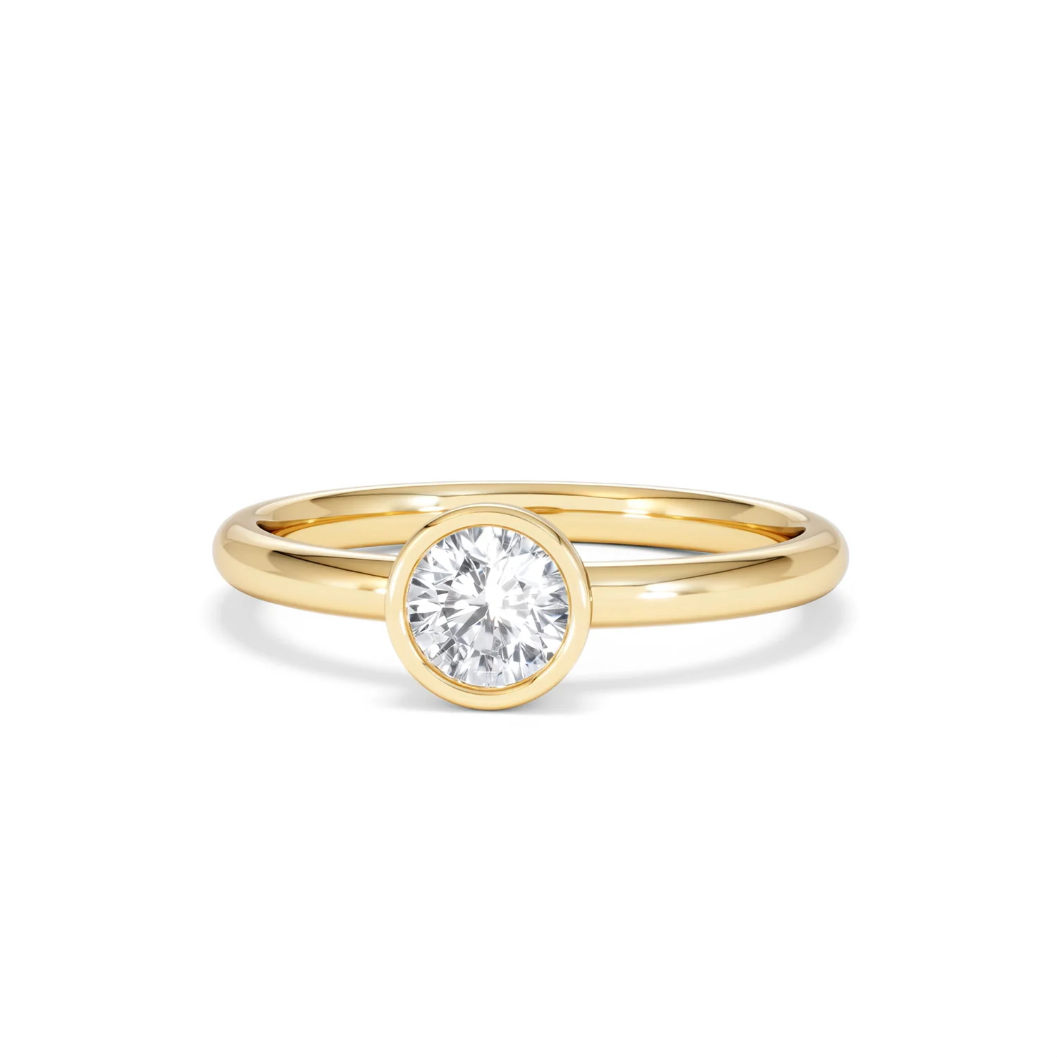 Horizon Round Cut Lab Diamond Solitaire Ring 0.50ct H/SI in 9K Gold - Image 88