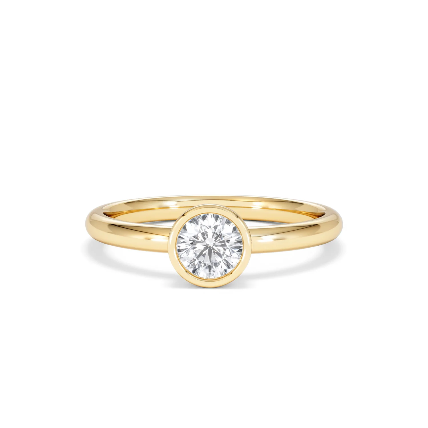 Horizon Round Cut Lab Diamond Solitaire Ring 0.50ct H/SI in 9K Gold - Image 89