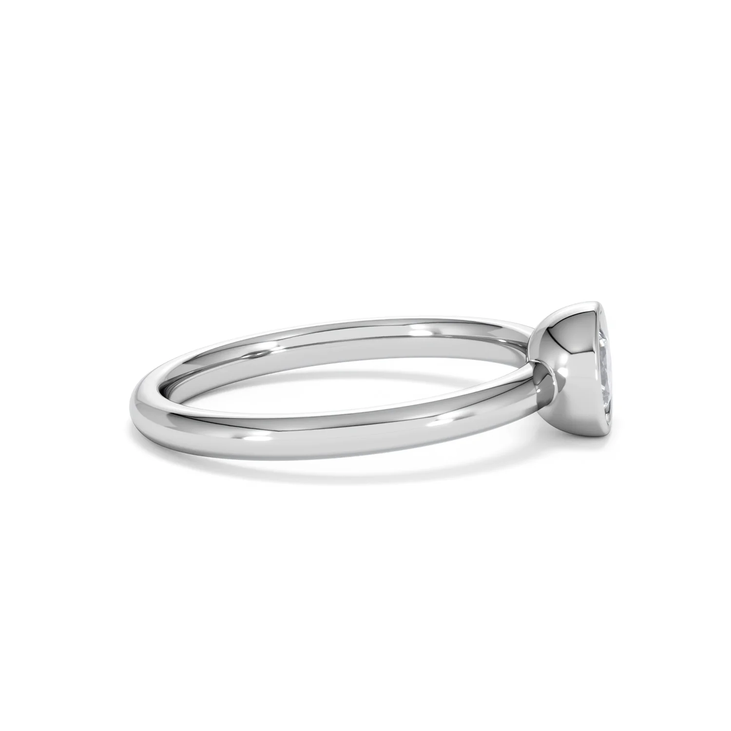 Horizon Round Cut Lab Diamond Solitaire Ring 0.50ct H/SI in 9K White Gold - Image 28