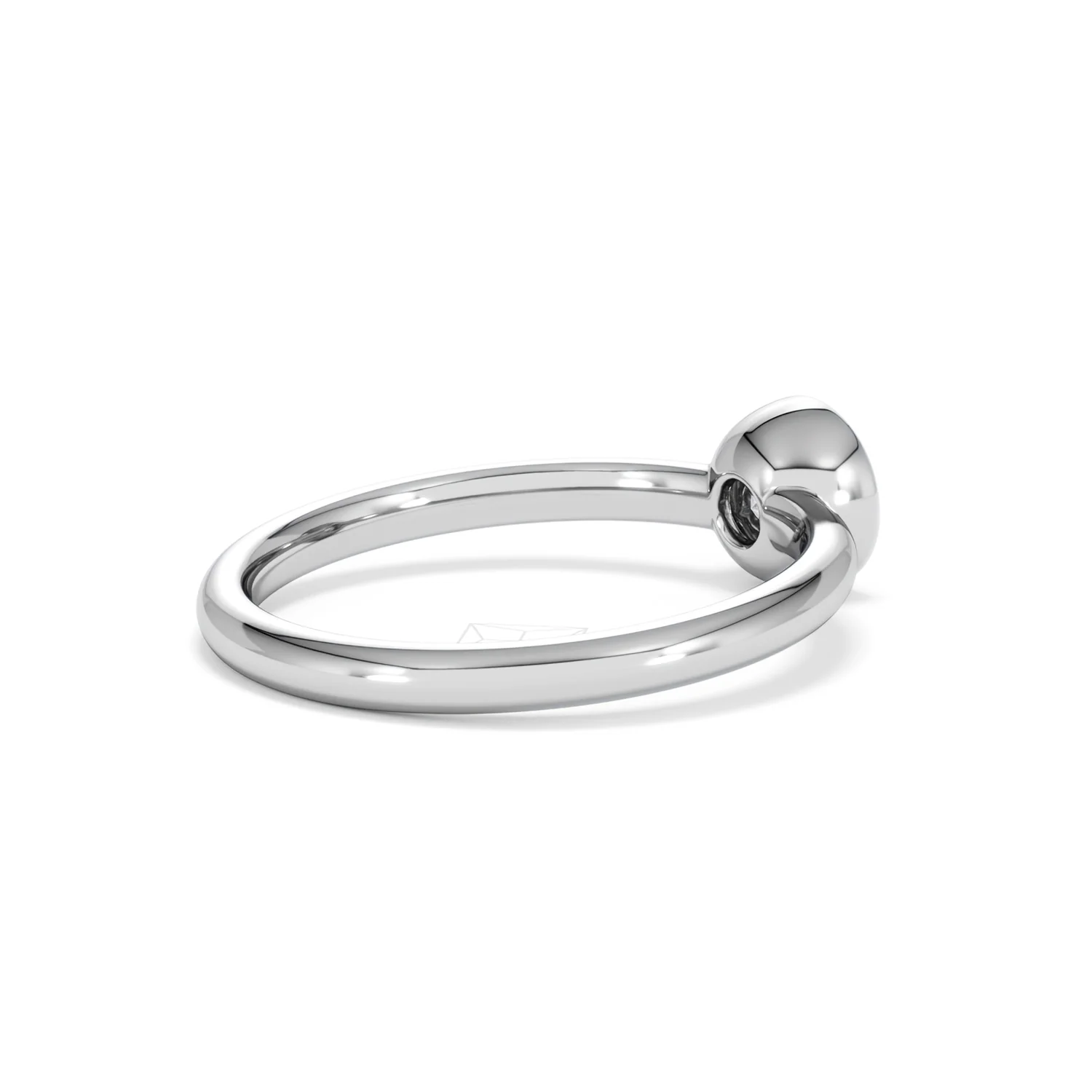 Horizon Round Cut Lab Diamond Solitaire Ring 0.50ct H/SI in 9K White Gold - Image 38