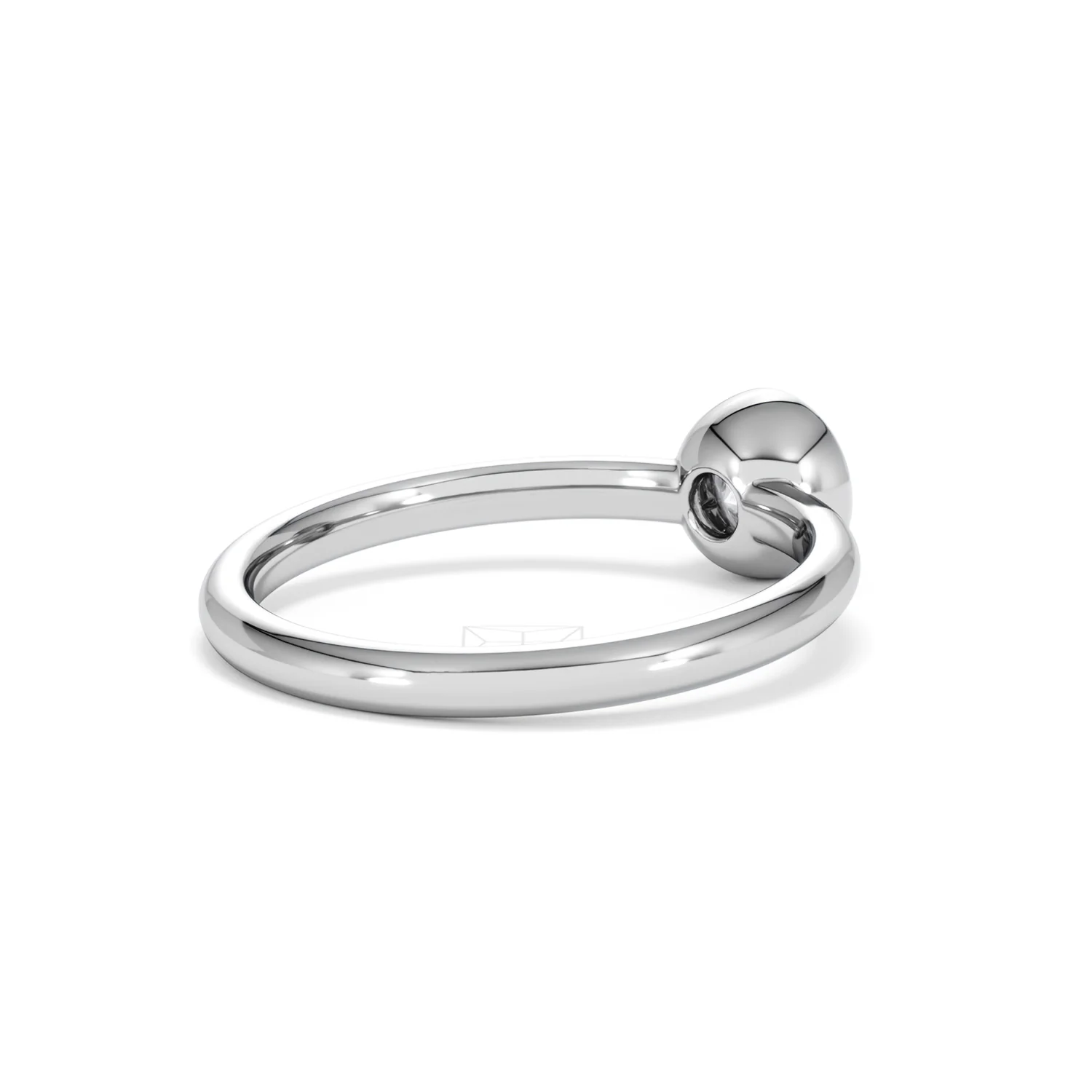 Horizon Round Cut Lab Diamond Solitaire Ring 0.50ct H/SI in 9K White Gold - Image 40