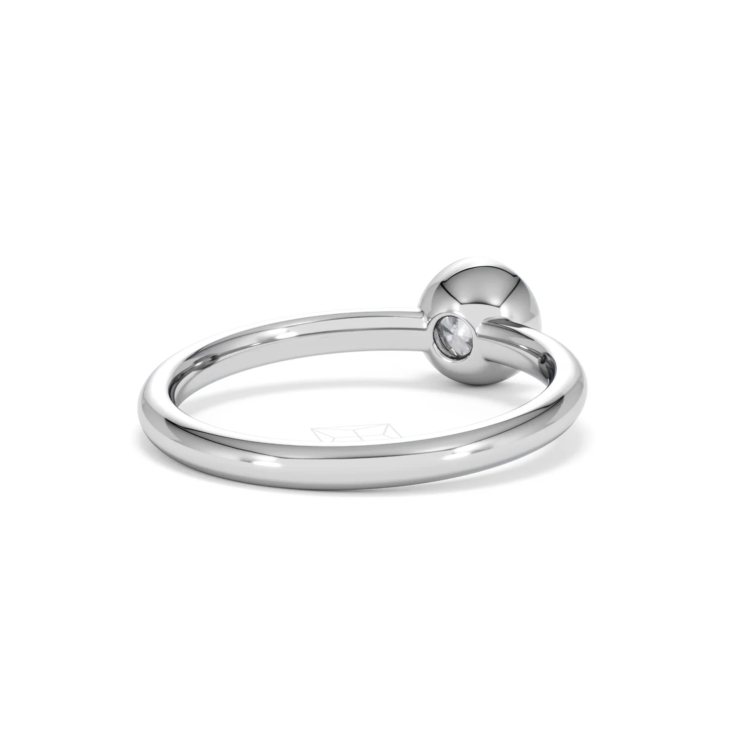 Horizon Round Cut Lab Diamond Solitaire Ring 0.50ct H/SI in 9K White Gold - Image 43