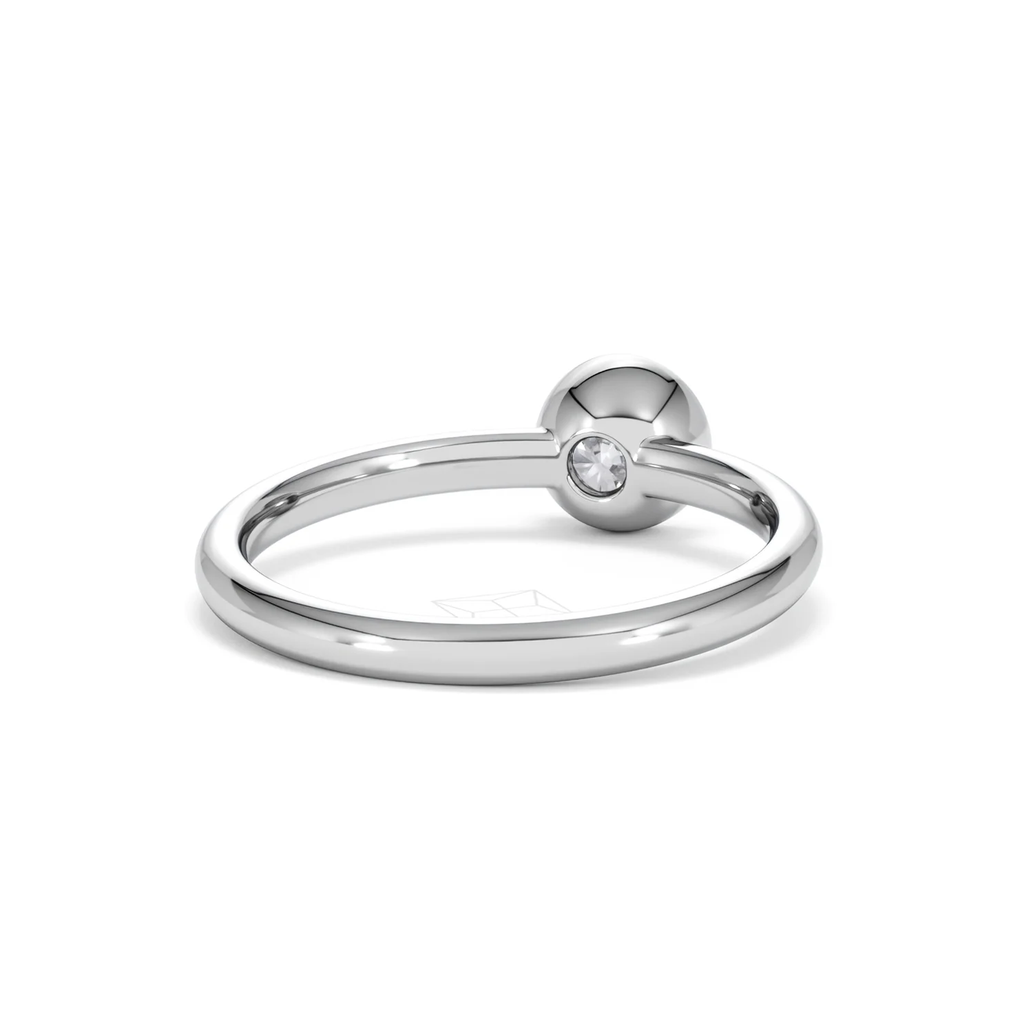 Horizon Round Cut Lab Diamond Solitaire Ring 0.50ct H/SI in 9K White Gold - Image 45